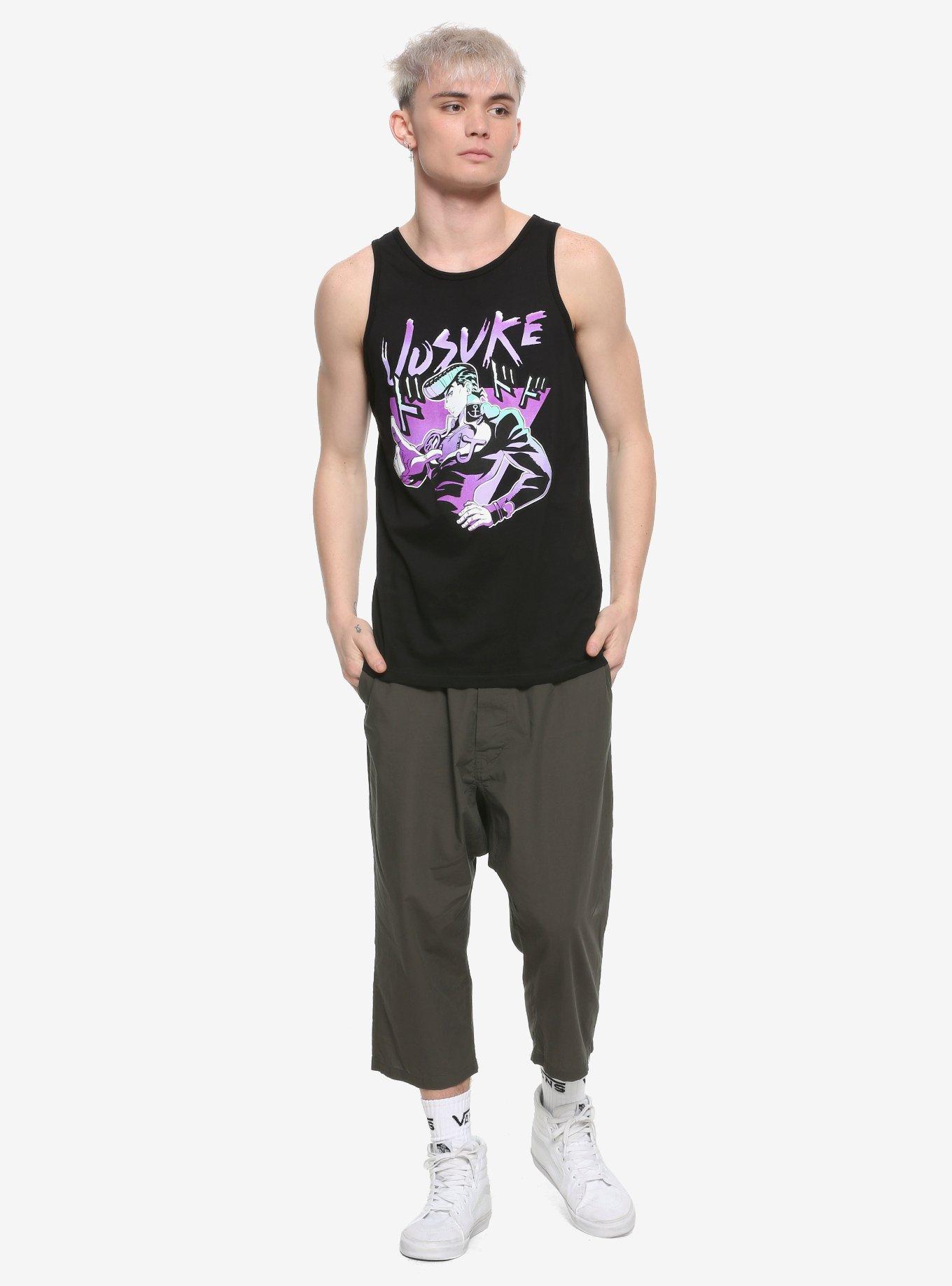 Jojo's Bizarre Adventures Josuke Tank Top, BLACK, alternate