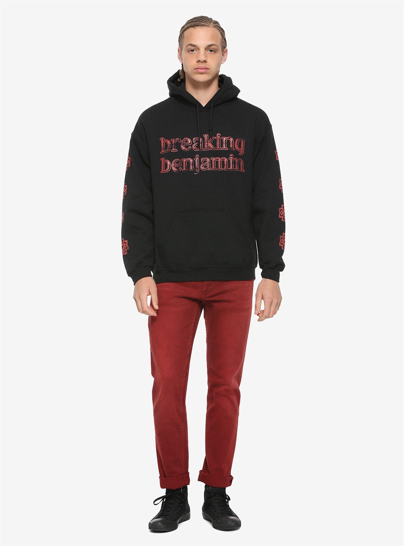 Breaking Benjamin Cross Logo Hoodie, BLACK, alternate