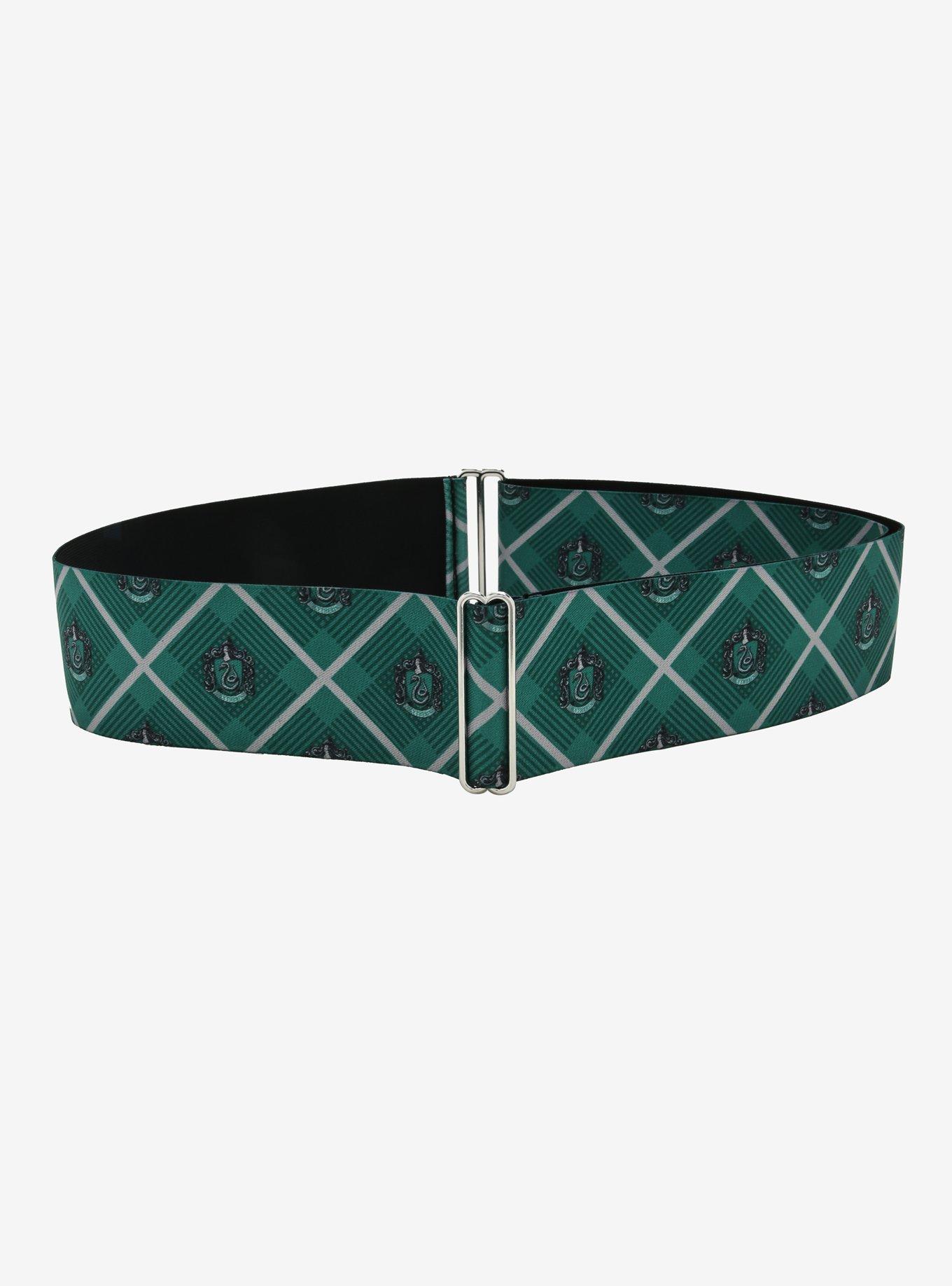 Buckle-Down Harry Potter Slytherin Plaid Cinch Belt, MULTI, alternate
