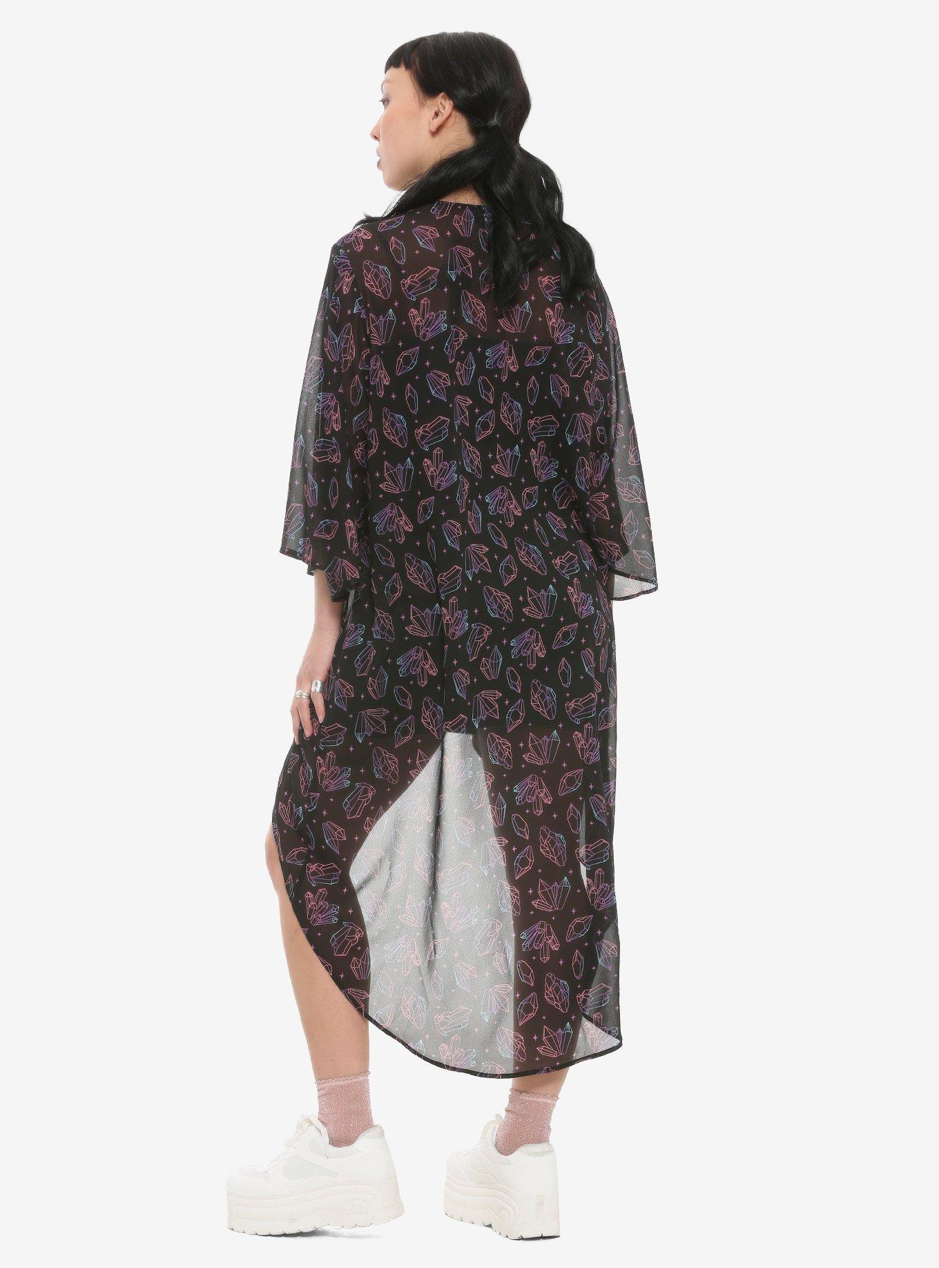 Crystal Print Midi Kimono, MULTI, alternate - view 3