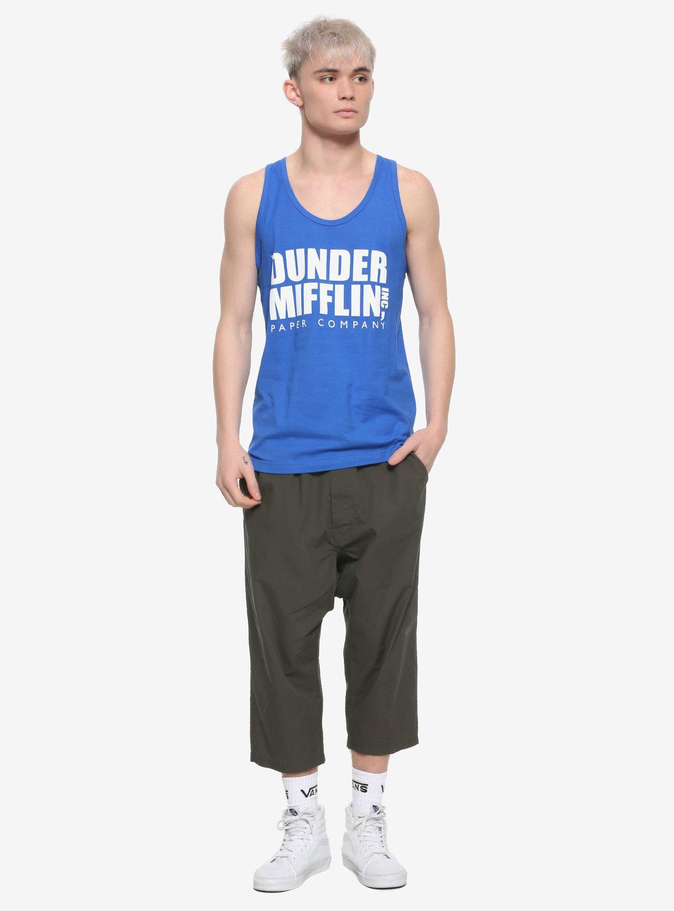 The Office Dunder Mifflin Blue Tank Top, WHITE, alternate