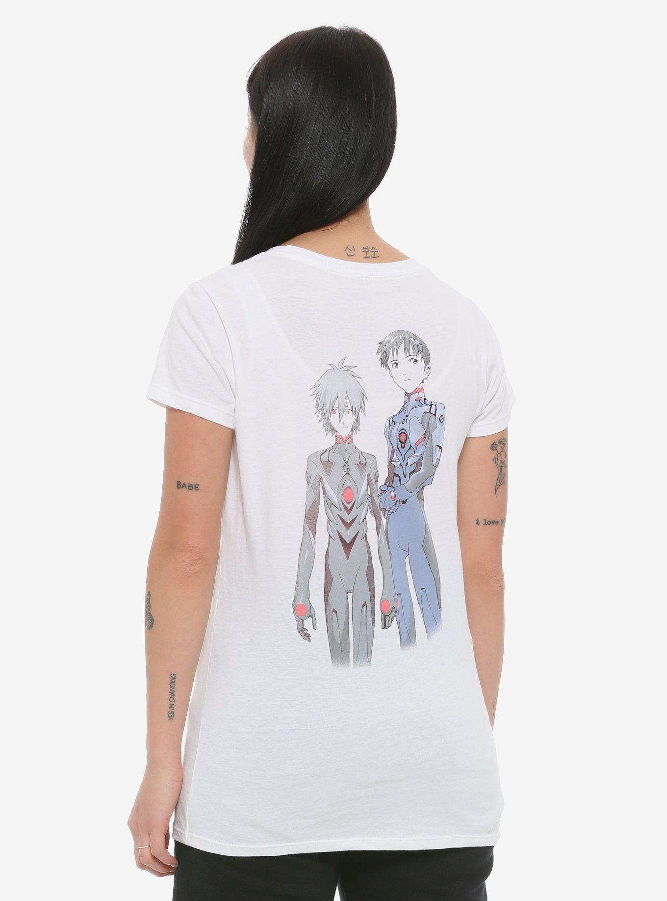 Neon Genesis Evangelion Kaworu Nagisa & Shinji Ikari Girls T-Shirt, MULTI, alternate