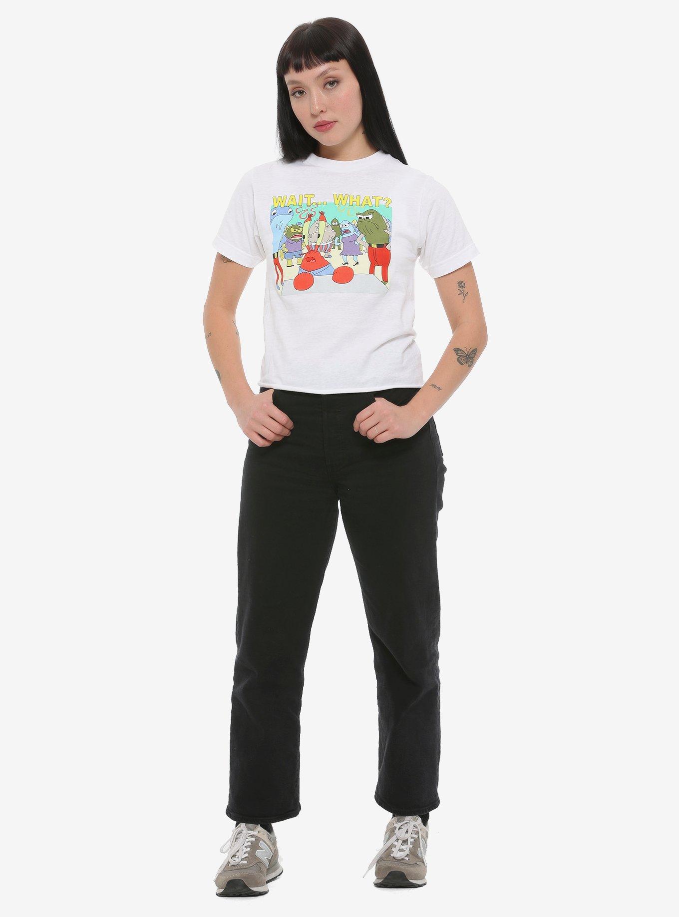 SpongeBob SquarePants Confused Mr. Krabs Girls Crop T-Shirt, MULTI, alternate