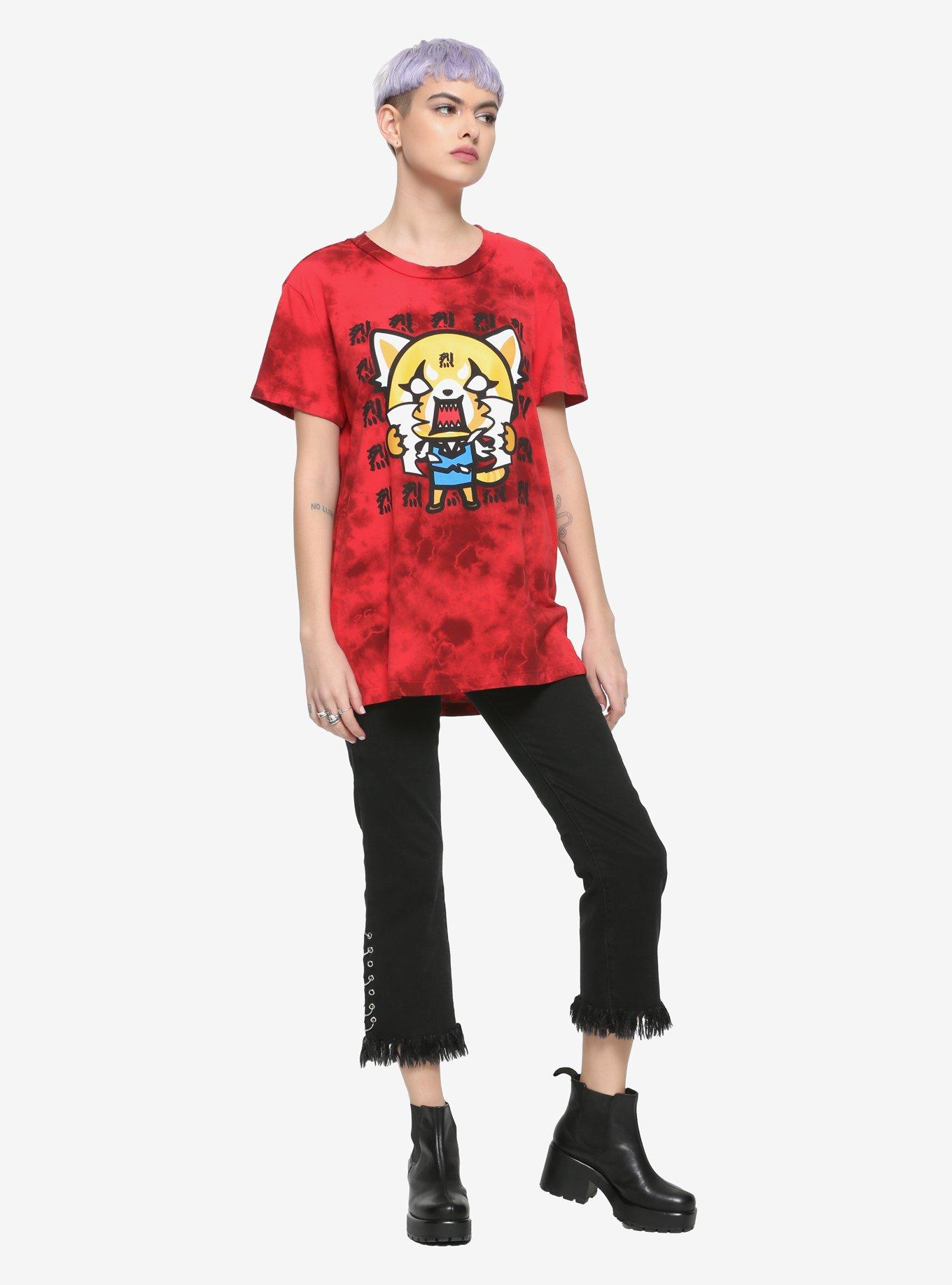 Aggretsuko Office Rage Tie-Dye Girls T-Shirt, MULTI, alternate