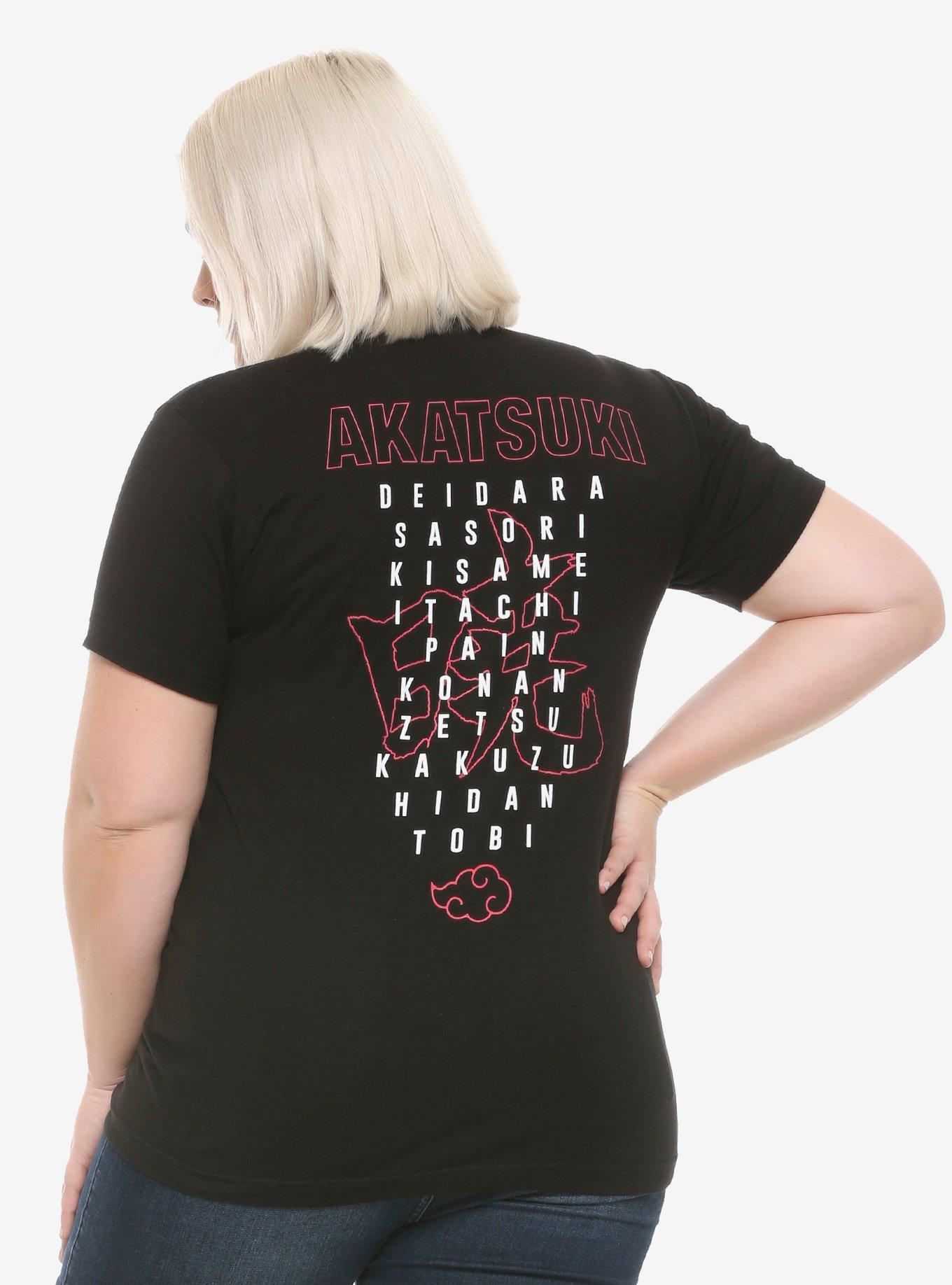 Naruto Shippuden Chibi Akatsuki Names Girls T-Shirt Plus Size, MULTI, alternate
