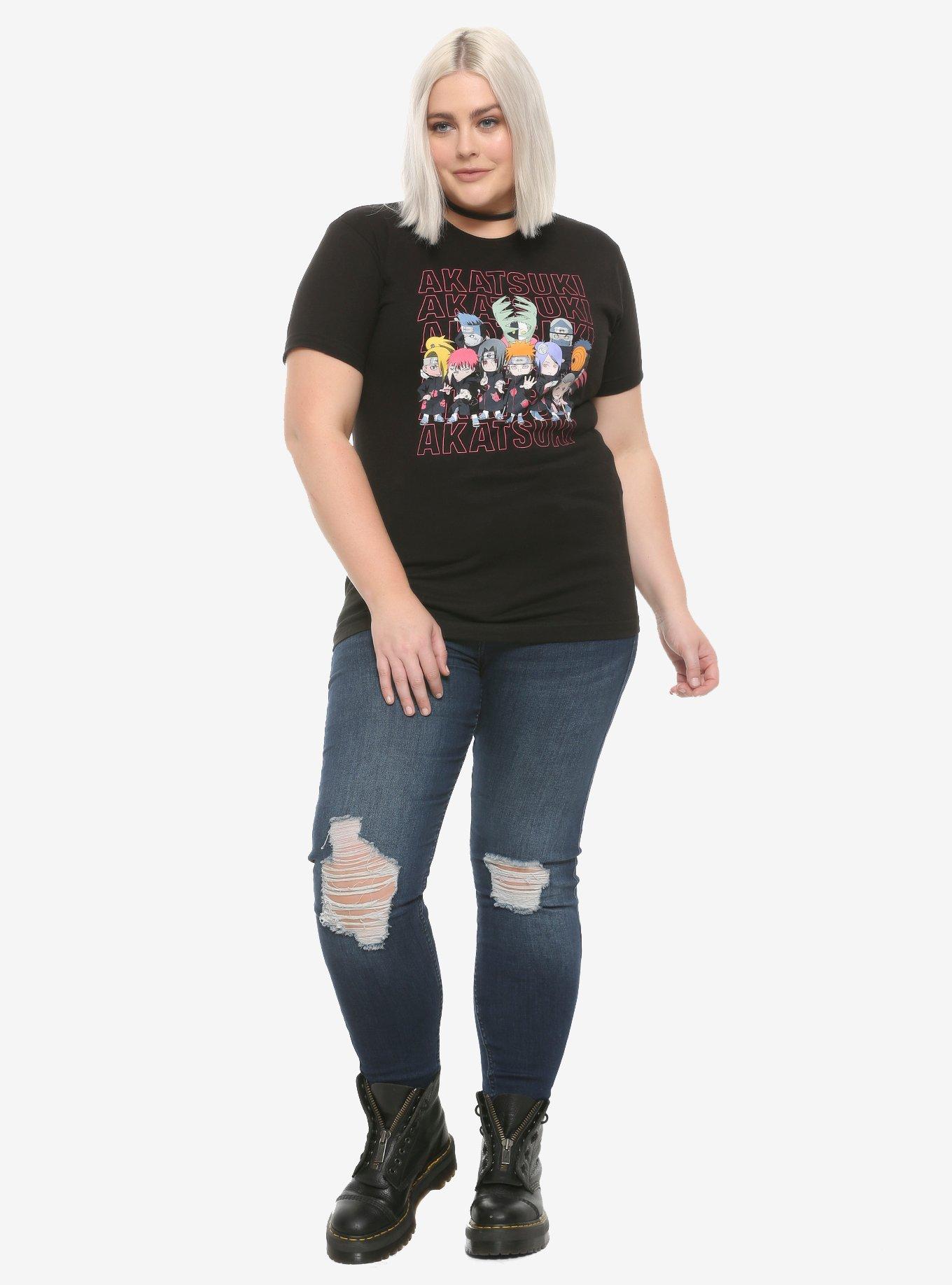 Naruto Shippuden Chibi Akatsuki Names Girls T-Shirt Plus Size, MULTI, alternate