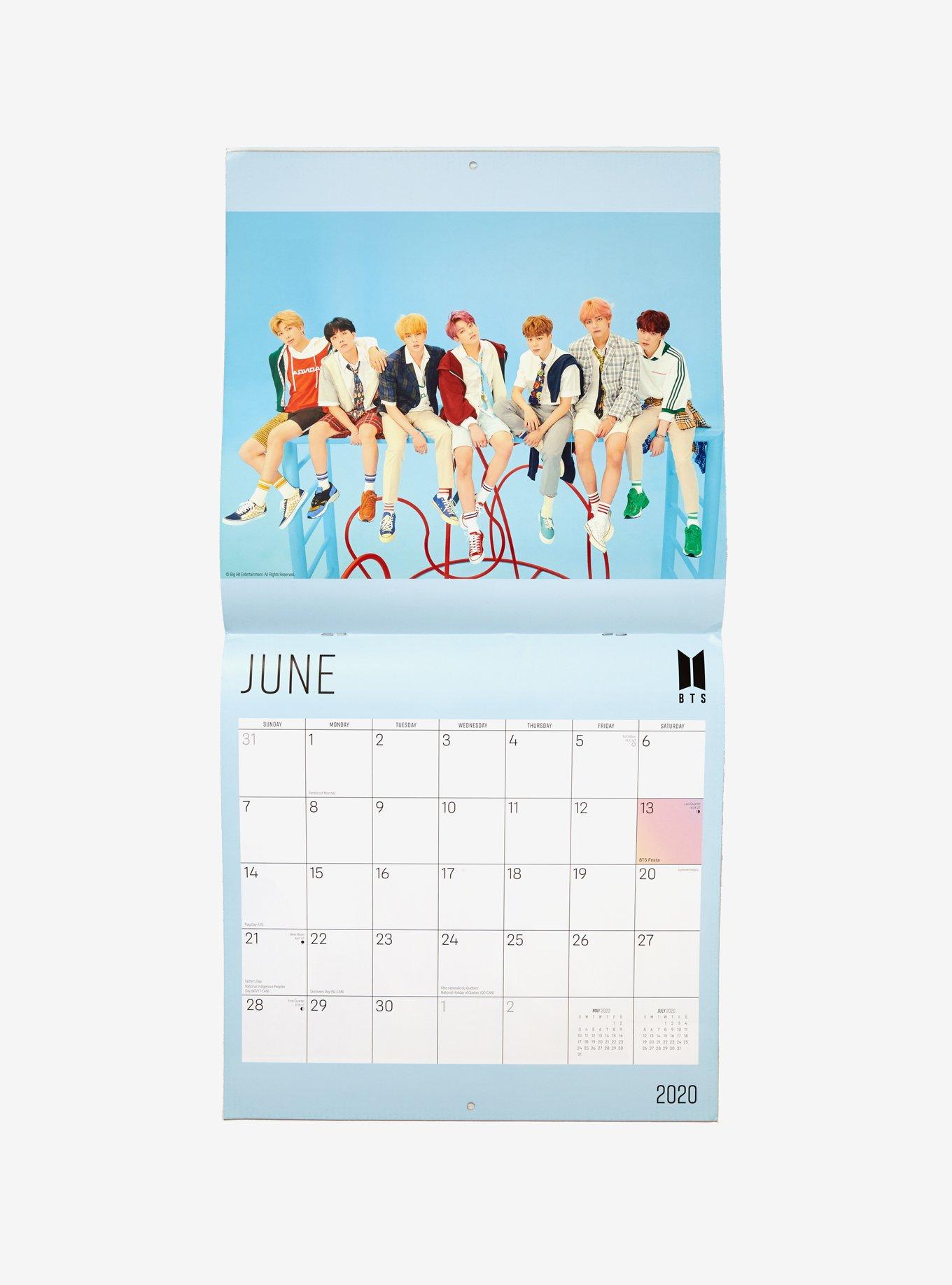 BTS 2020 16 Month Large Wall Calendar, , alternate
