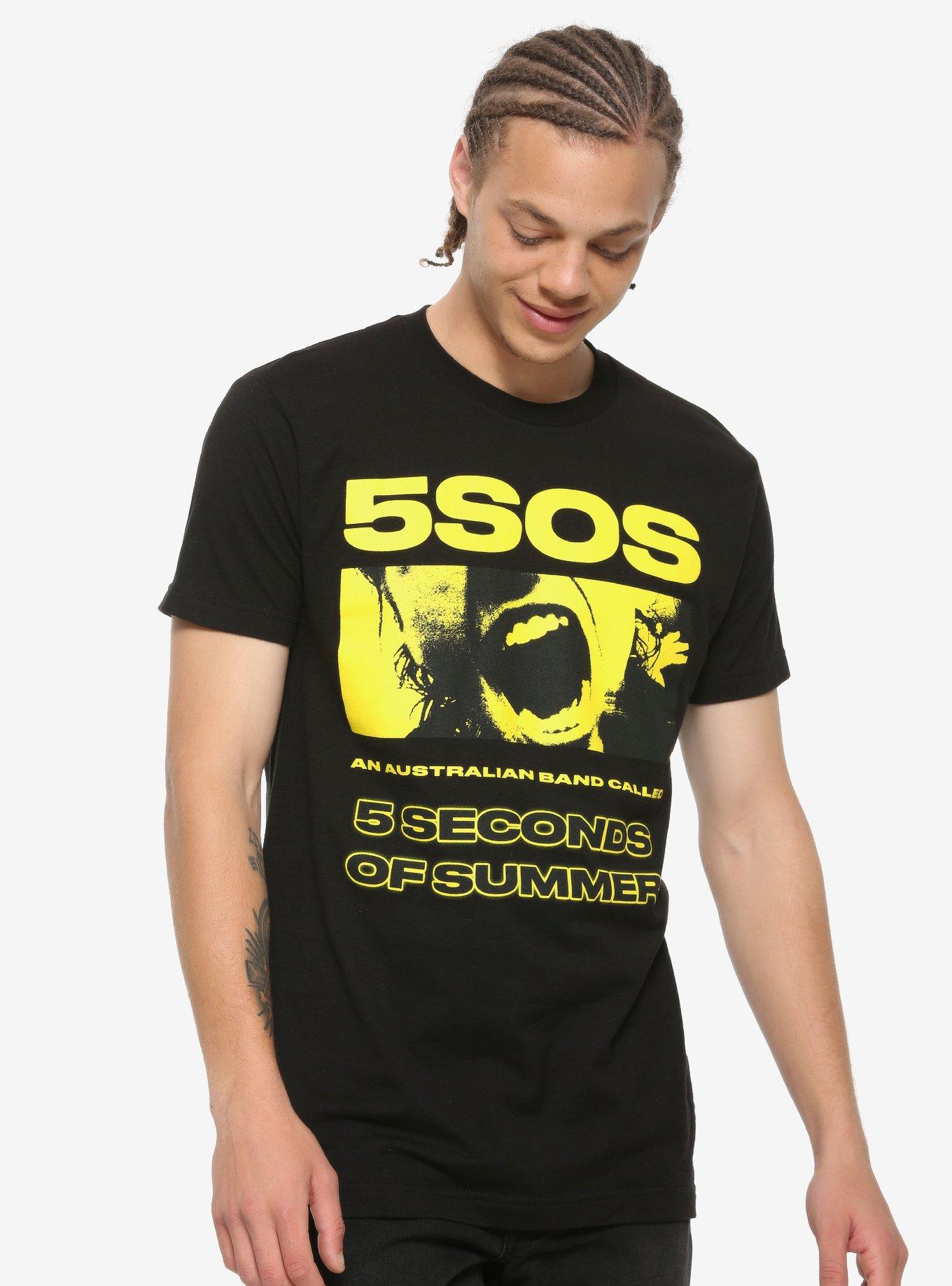 5 Seconds Of Summer Yellow Photo T-Shirt, BLACK, alternate