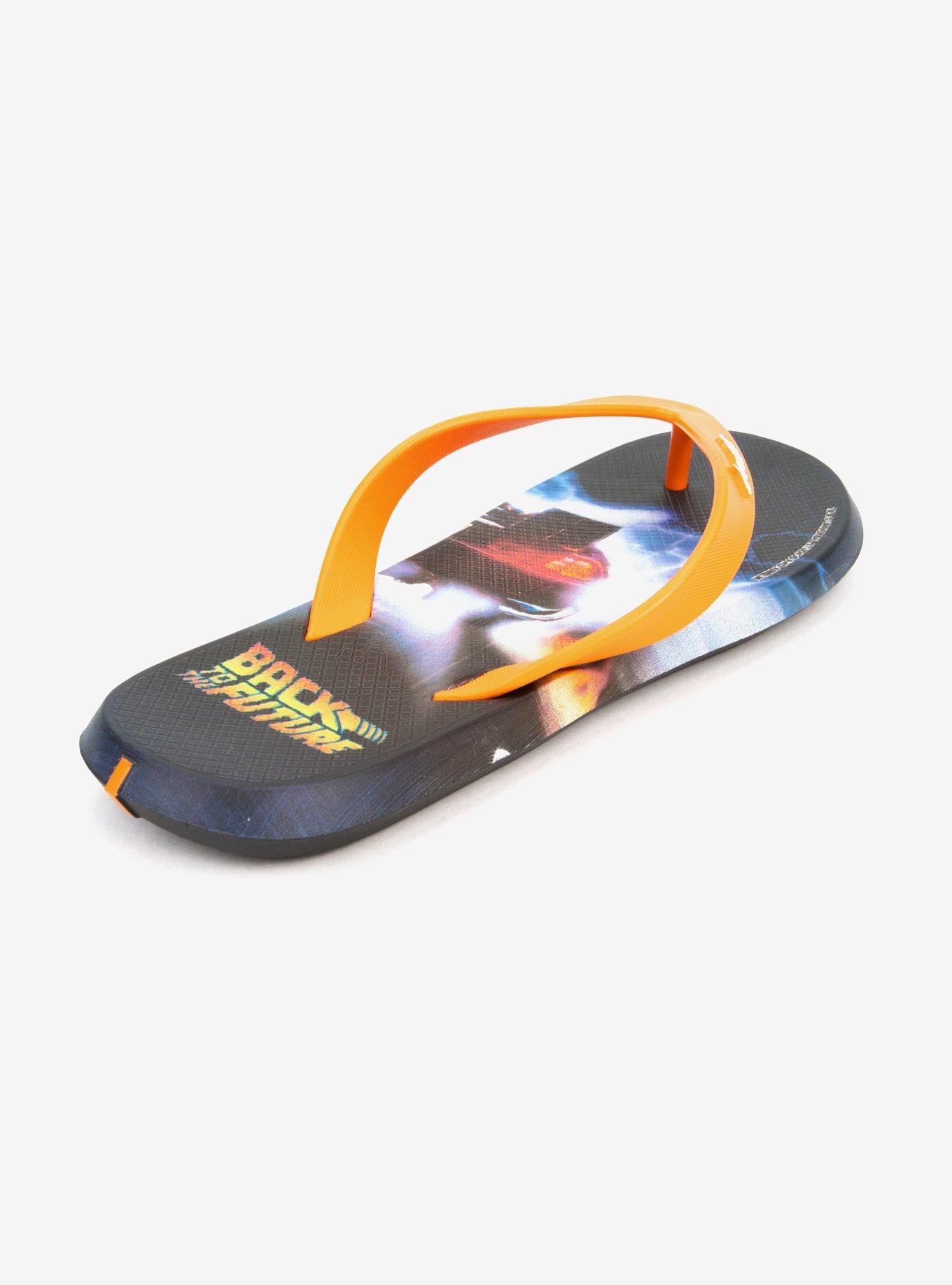 Back To The Future Rider R1 Blockbuster Flip Flop Sandal, BLACK, alternate