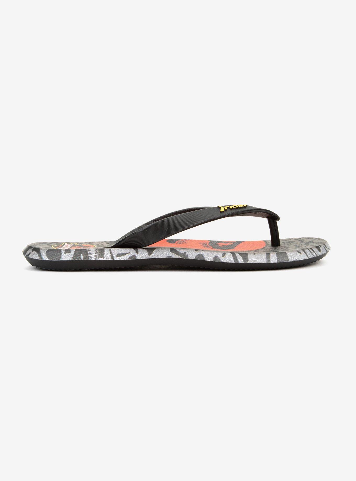 Jurassic Park Black Red Rider R1 Blockbuster Flip Flop Sandal, BLACK, alternate