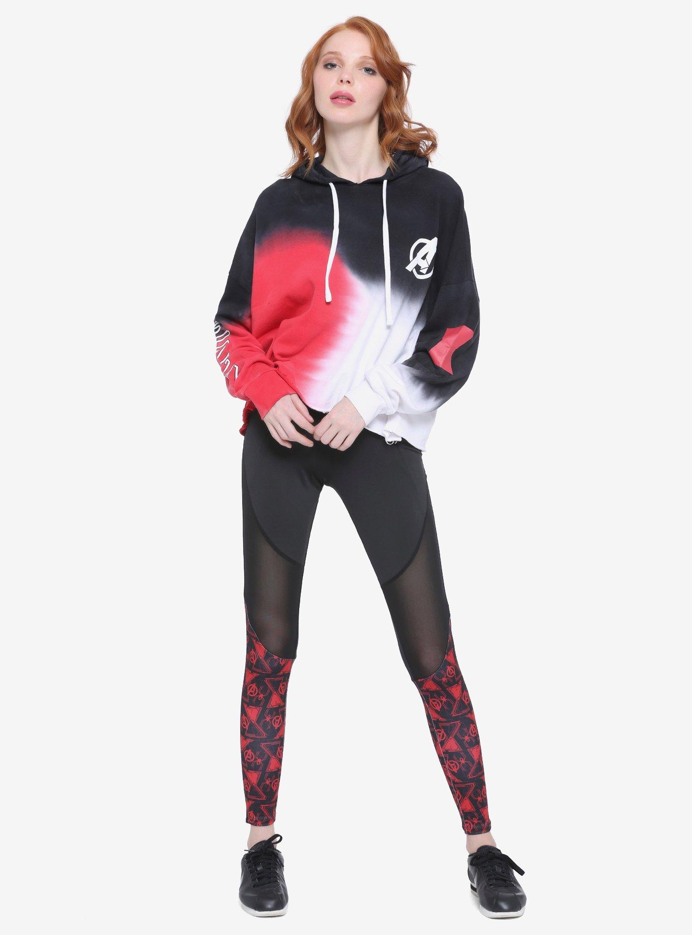 Her Universe Marvel Black Widow Logo Panel Leggings, BLACK, alternate