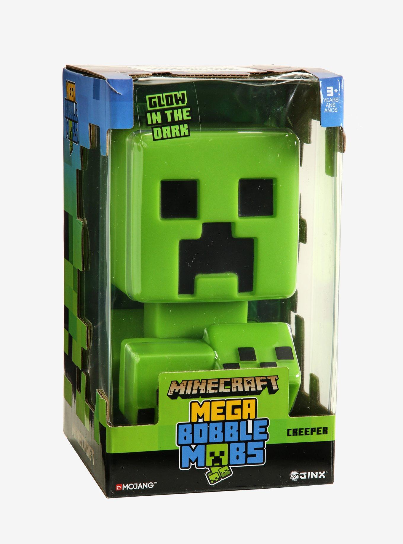 MINECRAFT - Peluche Creeper Mega Bobble Mob - Glow in the dark