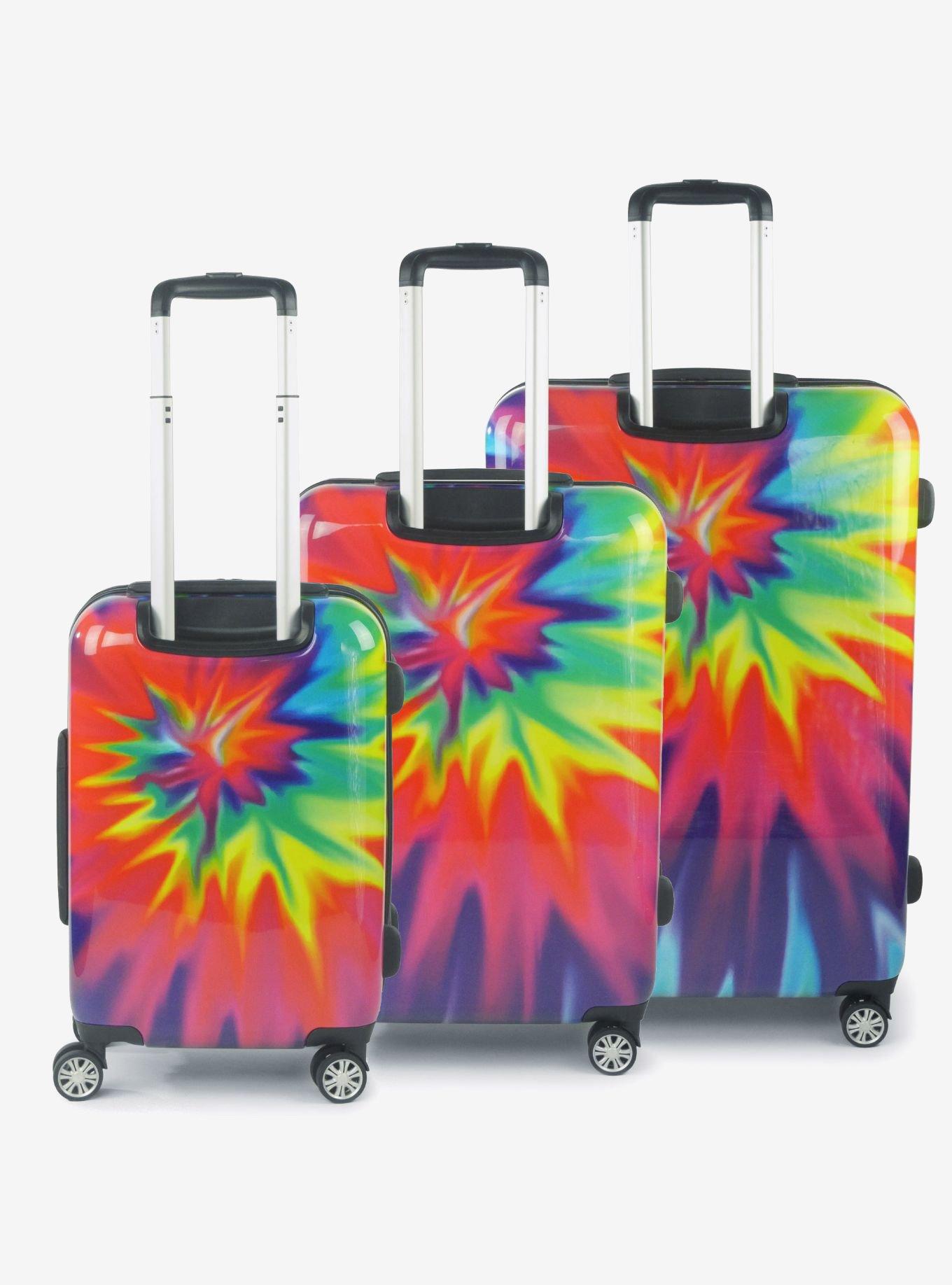 FUL Tie Dye Spinner Rolling Luggage Suitcase Nested 3 Piece Luggage Set, , alternate