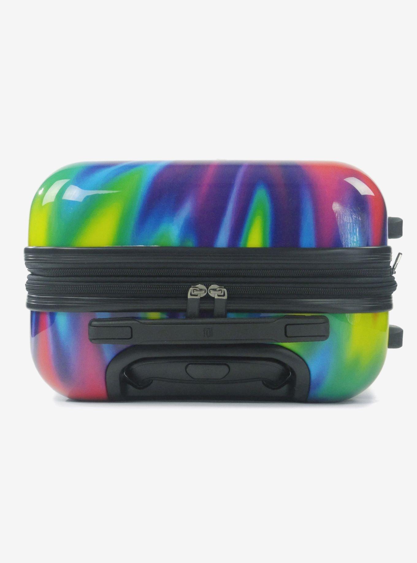 FUL Tie Dye Swirl 24 Inch Expandable Spinner Rolling Luggage Suitcase, , alternate