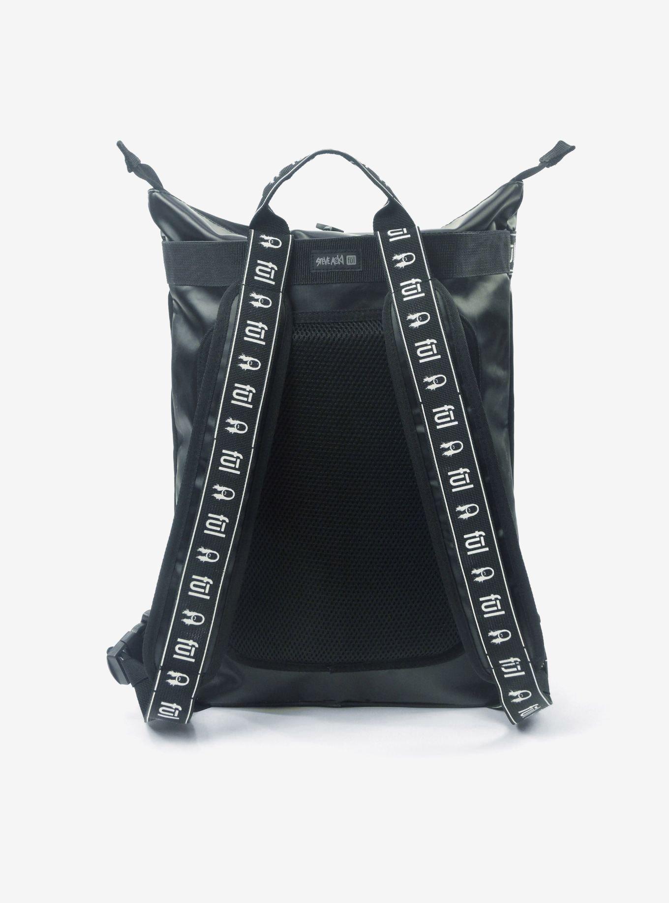 Steve Aoki FUL FANG Convertible Black and Neon Green Backpack Tote, , alternate