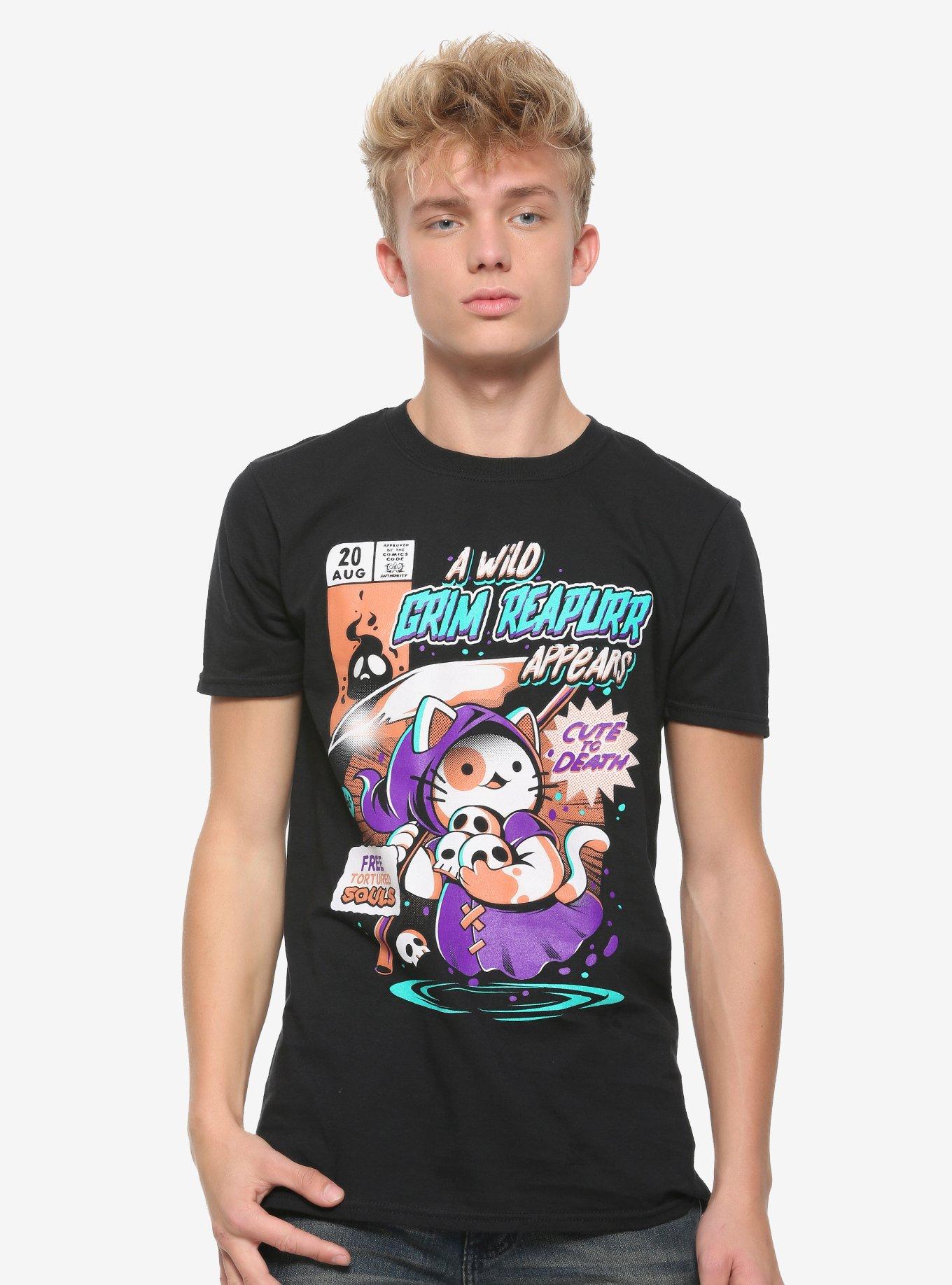 A Wild Grim Reaper Appears T-Shirt By Ilustrata Hot Topic Exclusive, BLACK, alternate