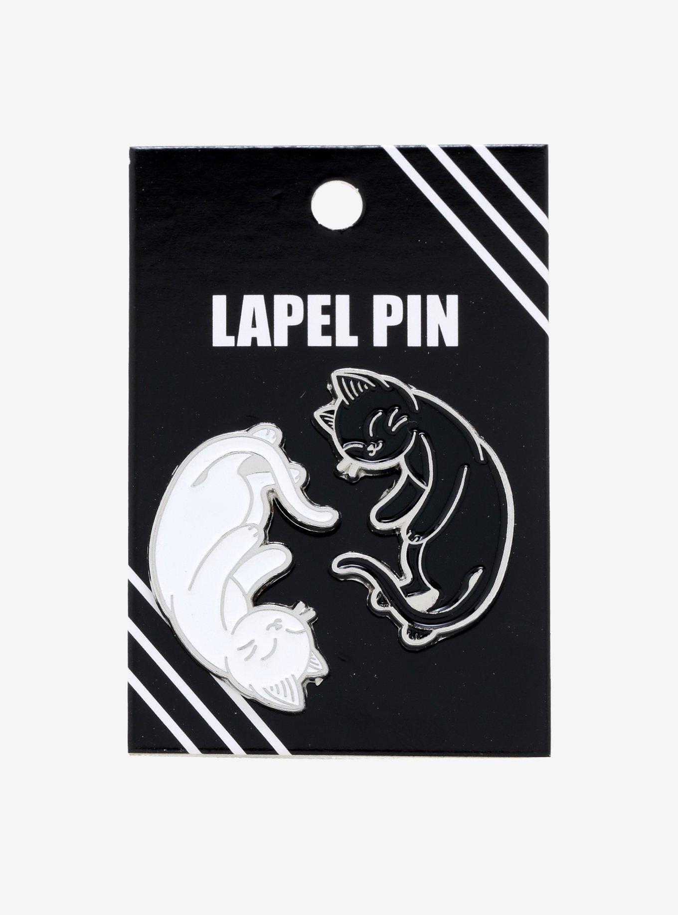 Yin-Yang Cats Enamel Pin Set, , alternate