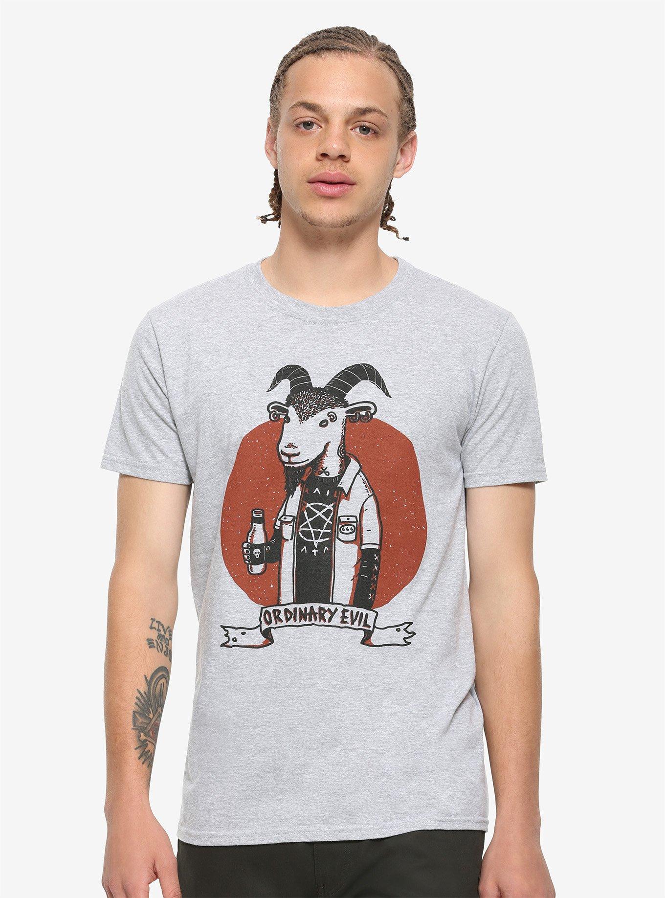 Ordinary Evil T-Shirt By Pigboom, CHARCOAL HEATHER, alternate