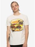 Pug Burger T-Shirt By Huebucket, SAND, alternate