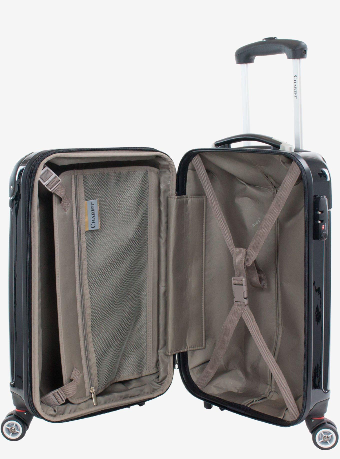 Paola Hard Sided 3 Pc Black Luggage Set, , alternate