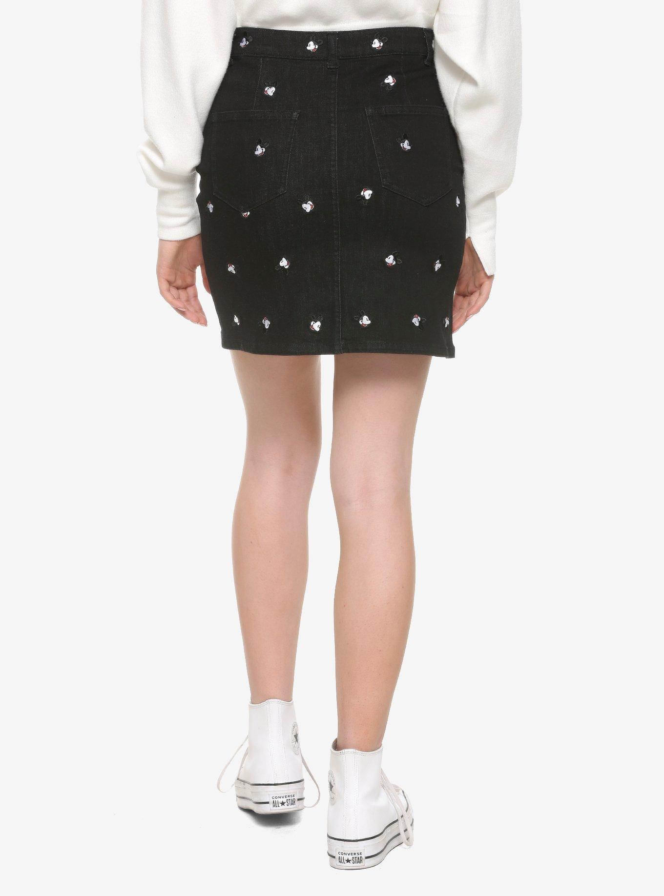 Cakeworthy Disney Mickey Mouse Heads Denim Skirt, WHITE, alternate