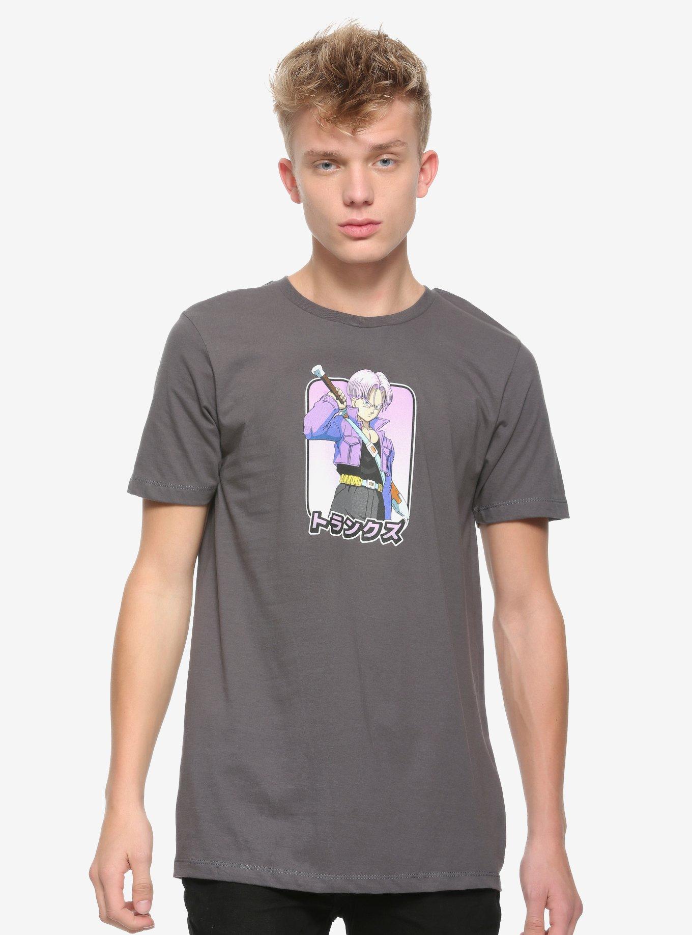 Dragon Ball Z Retro Future Trunks T-Shirt, CHARCOAL  GREY, alternate