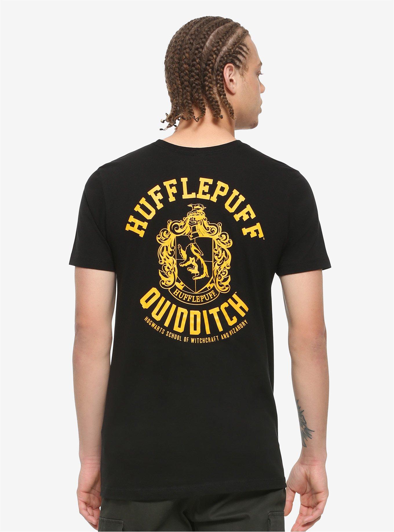 Harry Potter Hufflepuff Quidditch Crest T-Shirt, BLACK, alternate