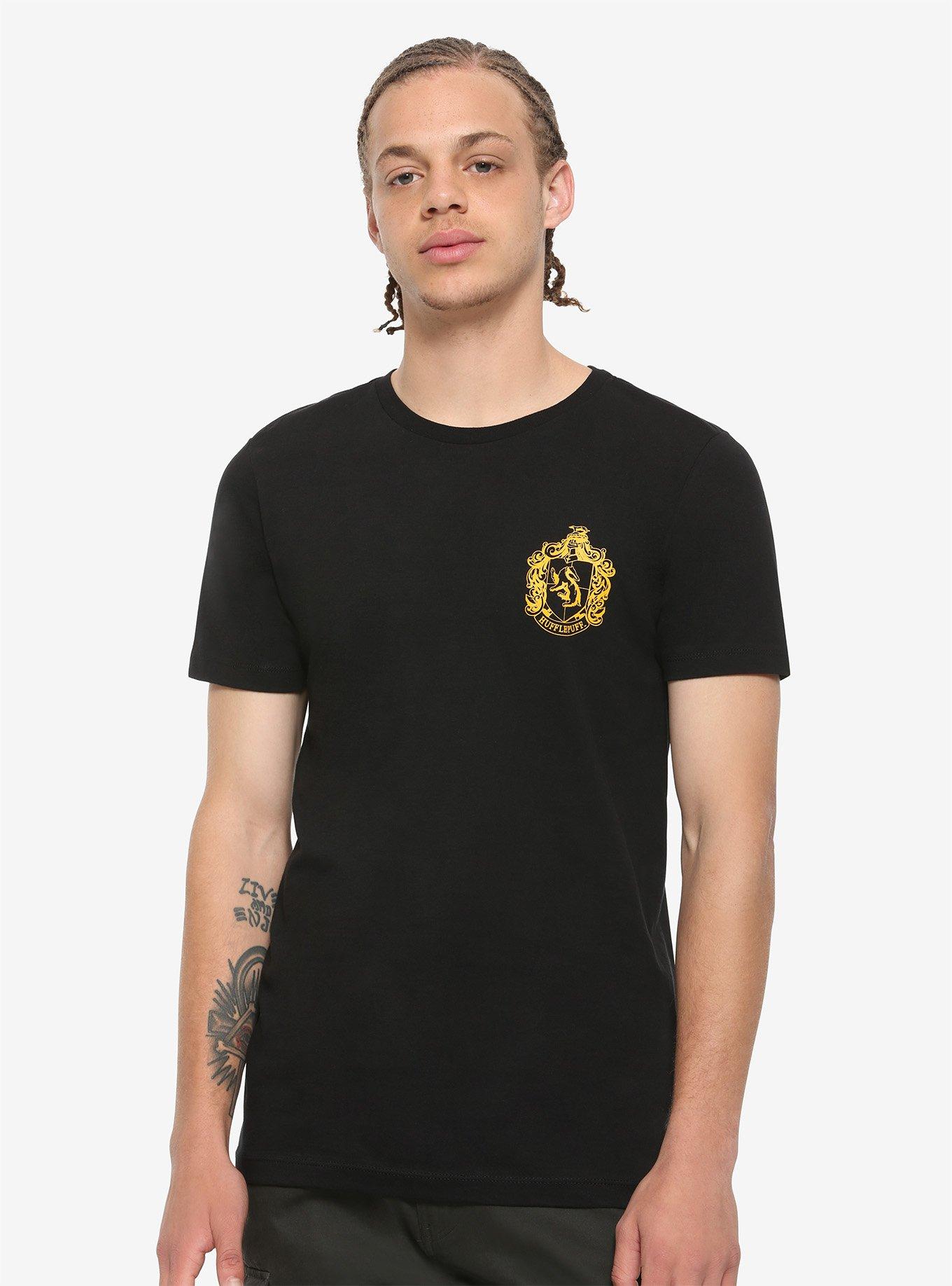Harry Potter Hufflepuff Quidditch Crest T-Shirt, BLACK, alternate