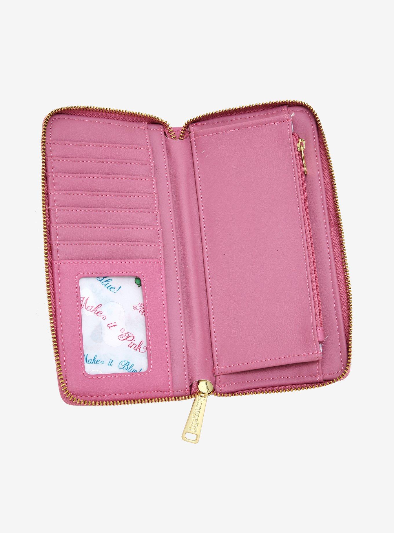Loungefly Disney Princess Aurora Reversible Sequin Zip Around Wallet, , alternate