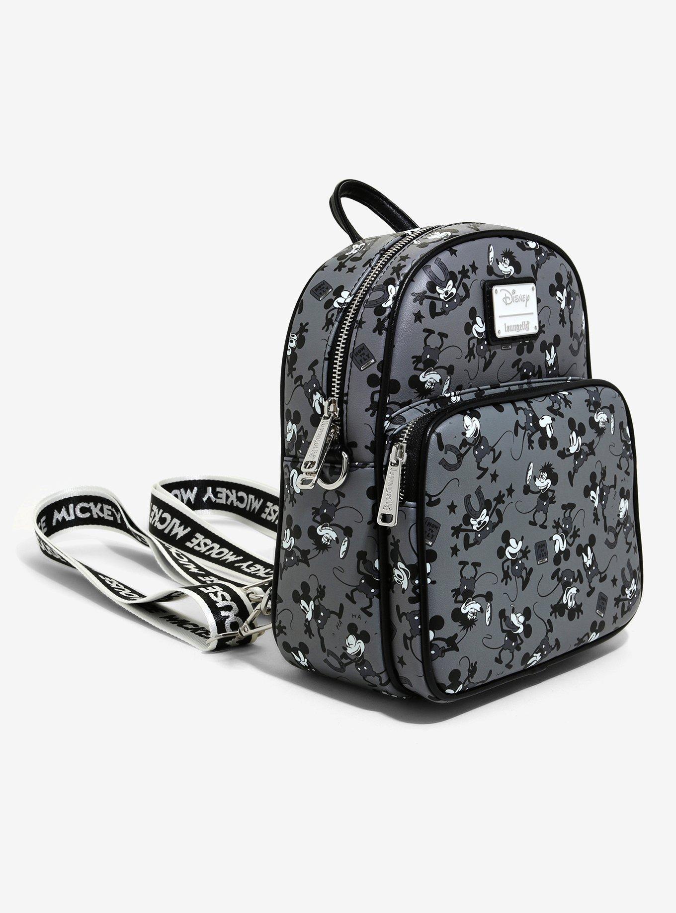 Loungefly Disney Mickey Mouse Black & White Mini Backpack, , alternate