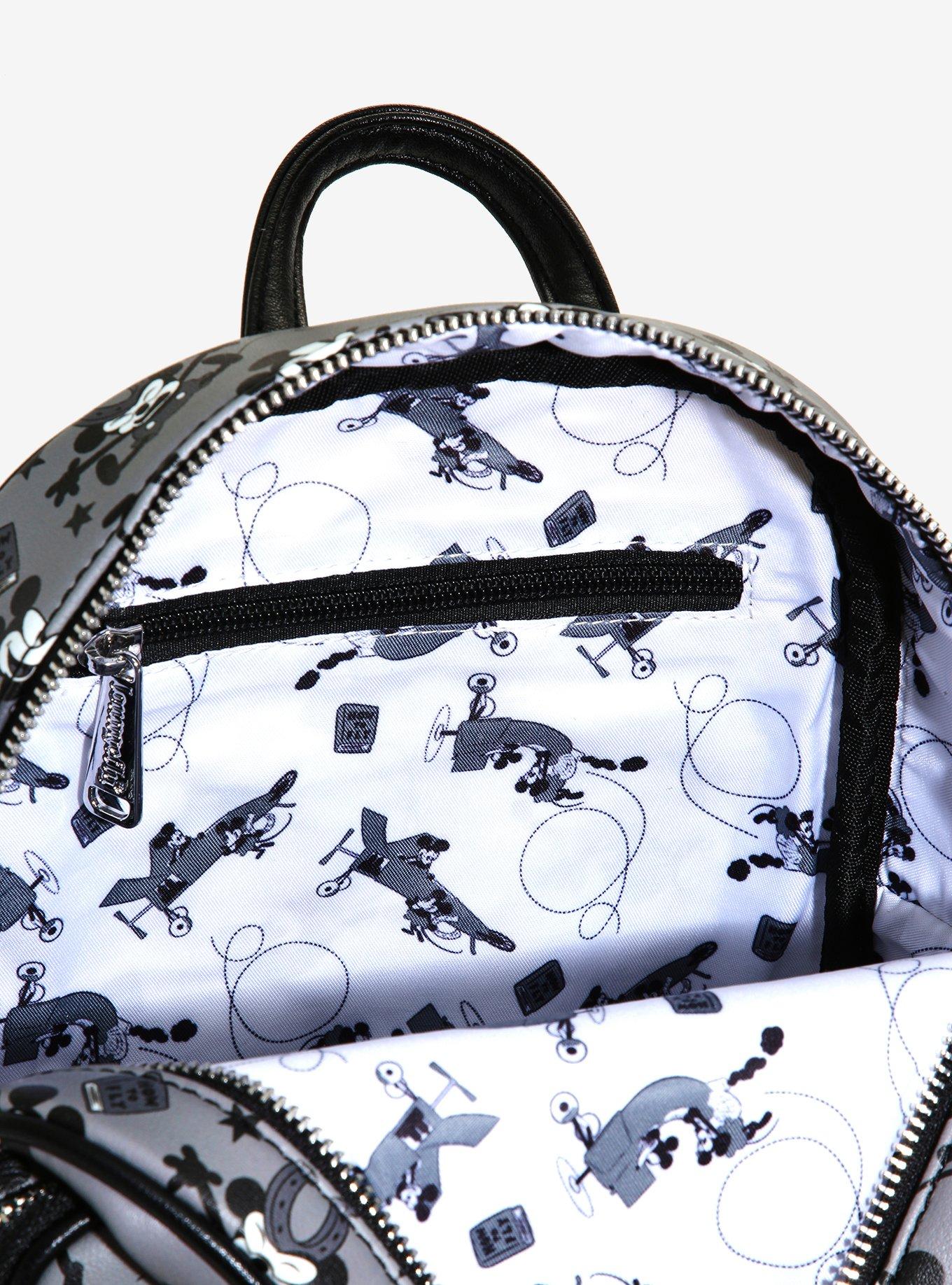 Loungefly Disney Mickey Mouse Black & White Mini Backpack, , alternate