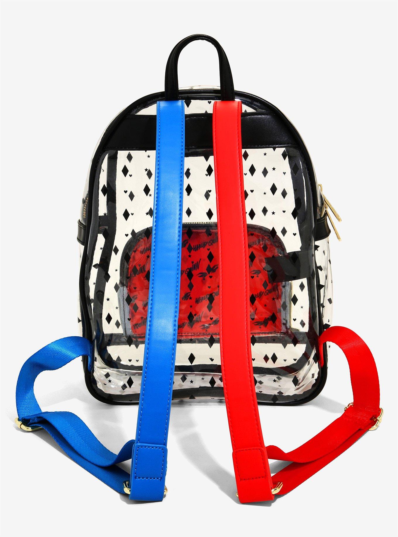 Loungefly DC Comics Birds of Prey Harley Quinn Clear Mini Backpack, , alternate