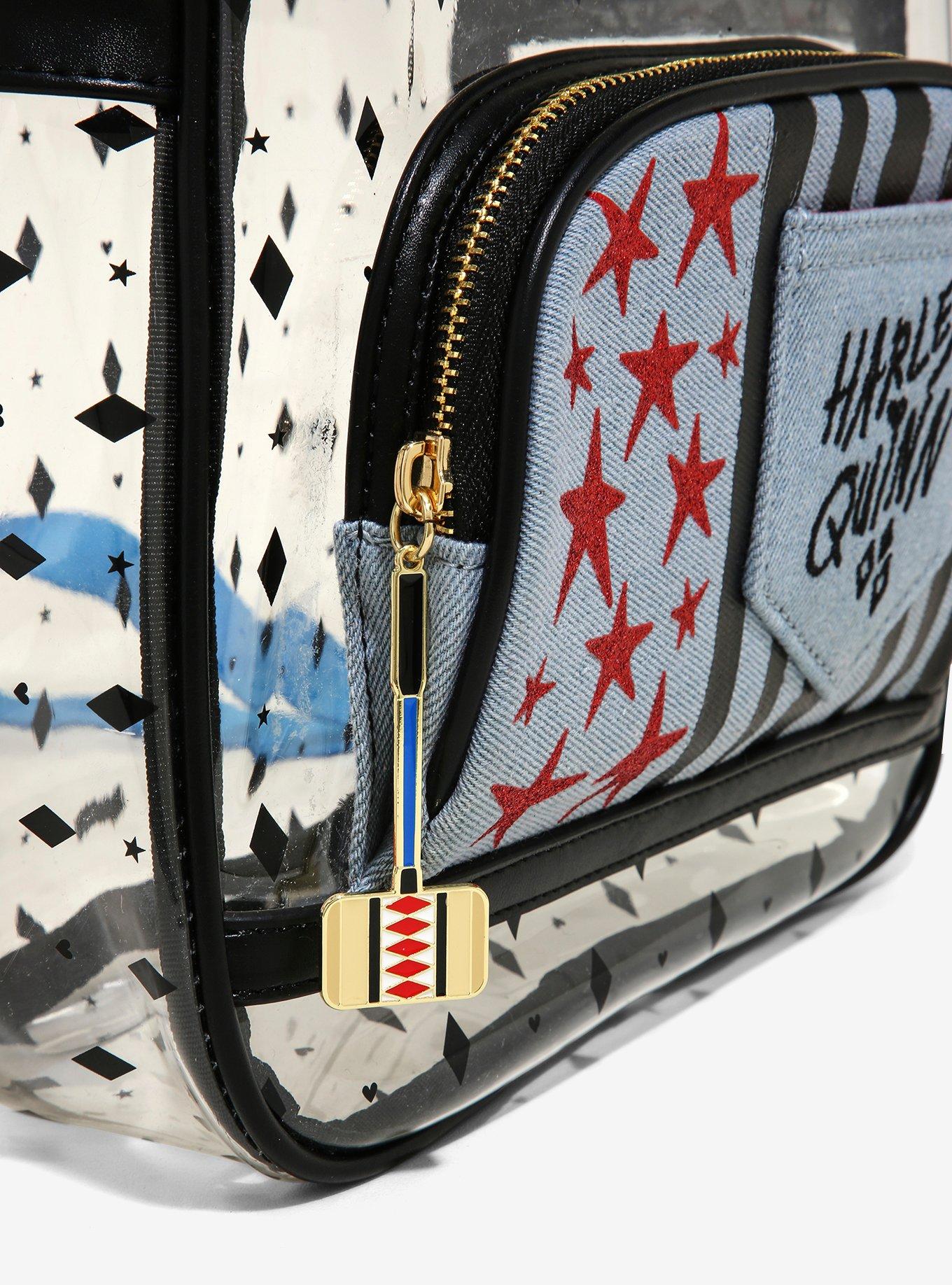 Loungefly DC Comics Birds of Prey Harley Quinn Clear Mini Backpack, , alternate