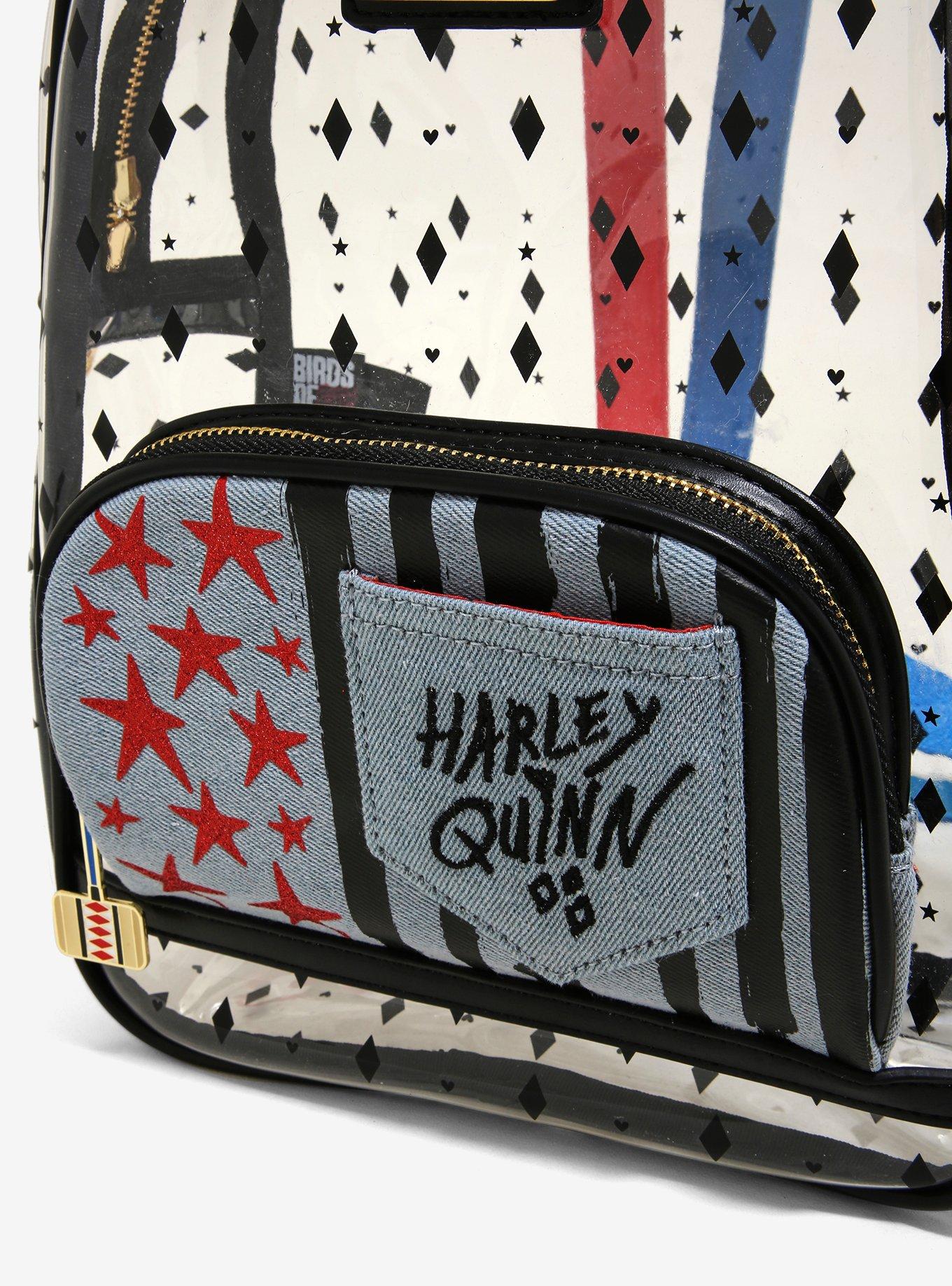 Loungefly DC Comics Birds of Prey Harley Quinn Clear Mini Backpack, , alternate