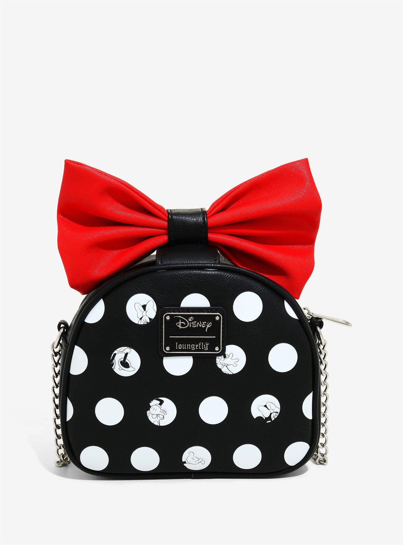 Loungefly Disney Minnie Mouse Polka Dot Crossbody Bag, , alternate