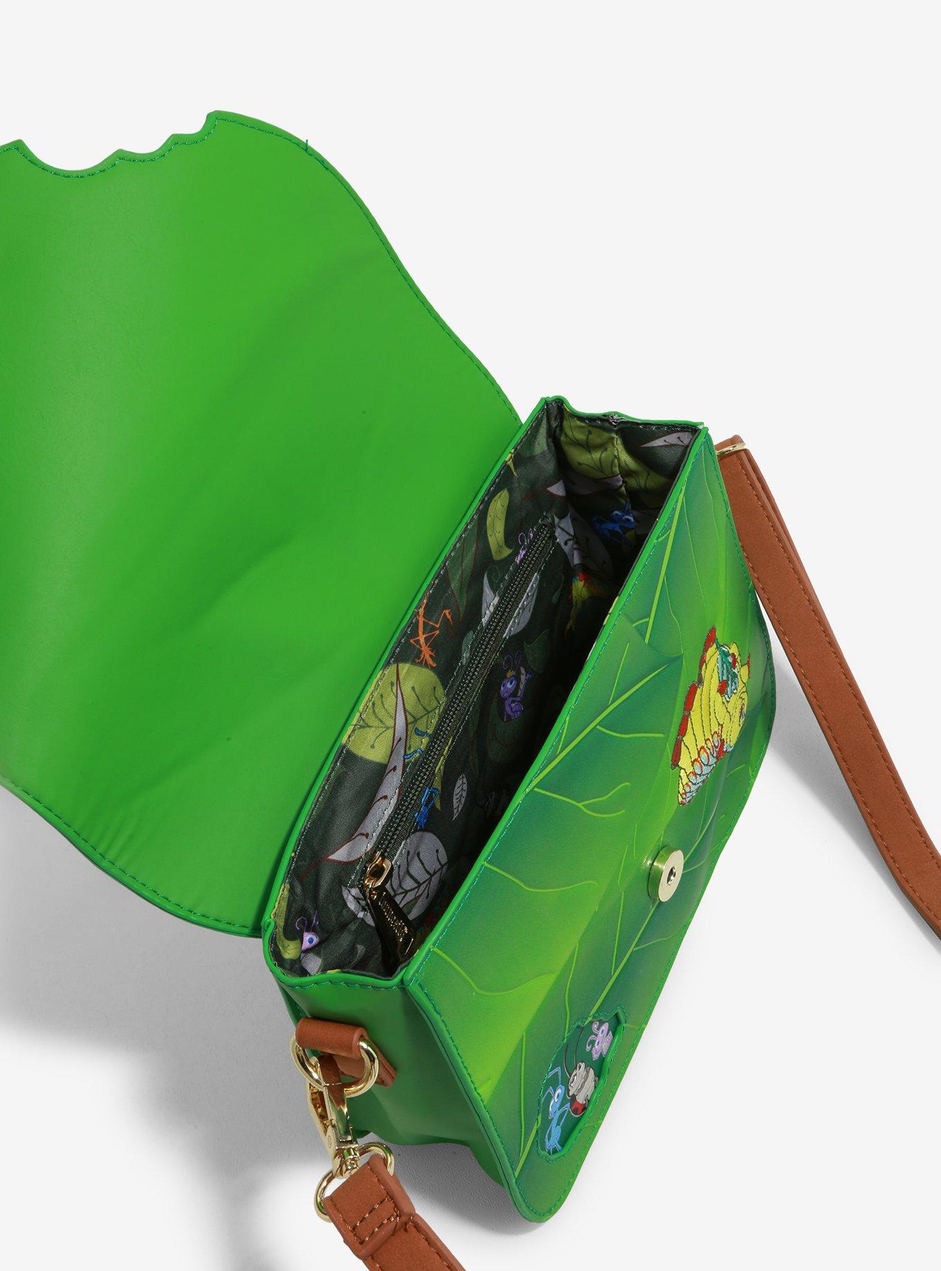 Loungefly Disney Pixar A Bug's Life Leaf Crossbody Bag, , alternate