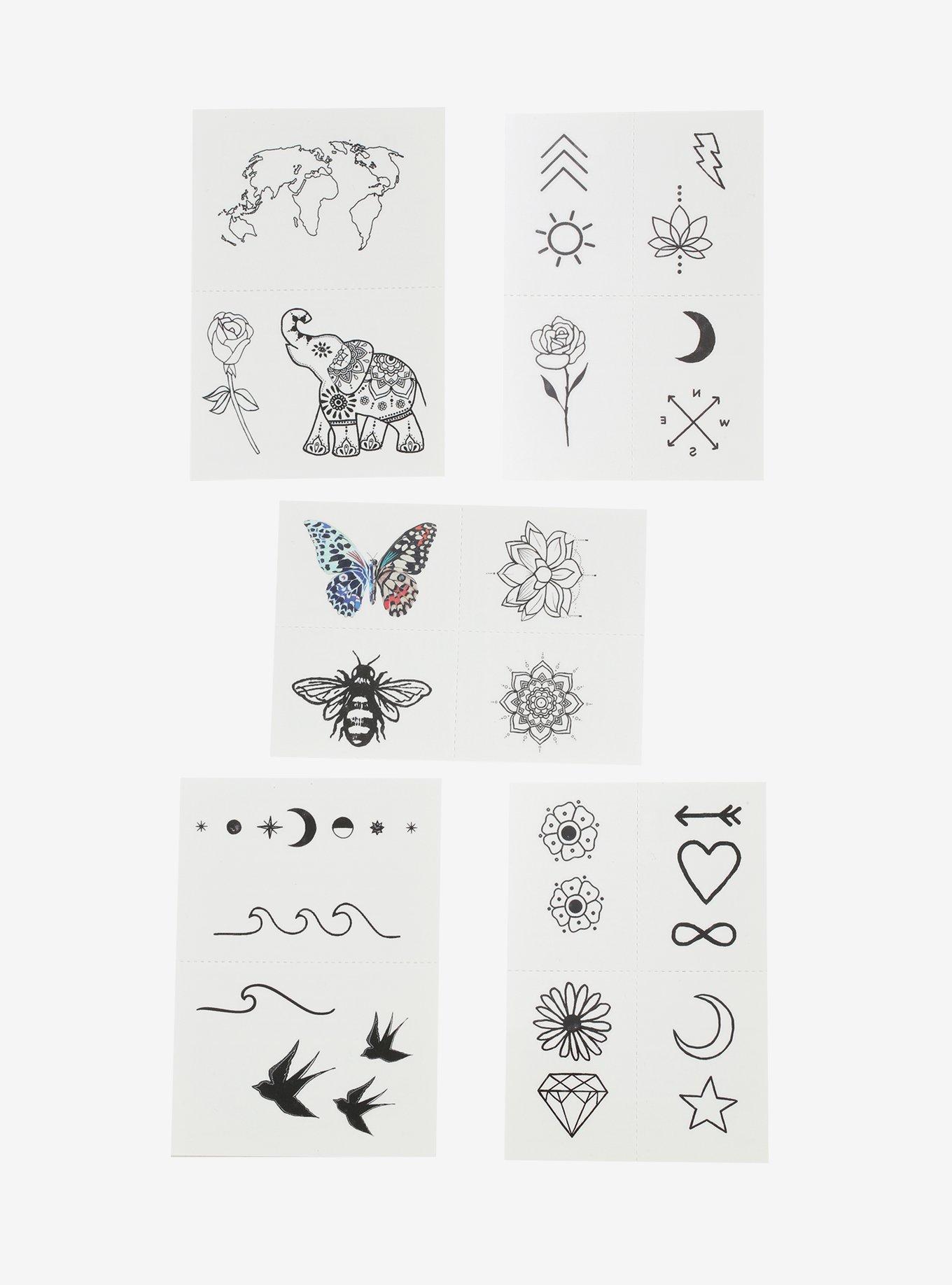 Inked By Dani Best Sellers Temporary Tattoos, , alternate