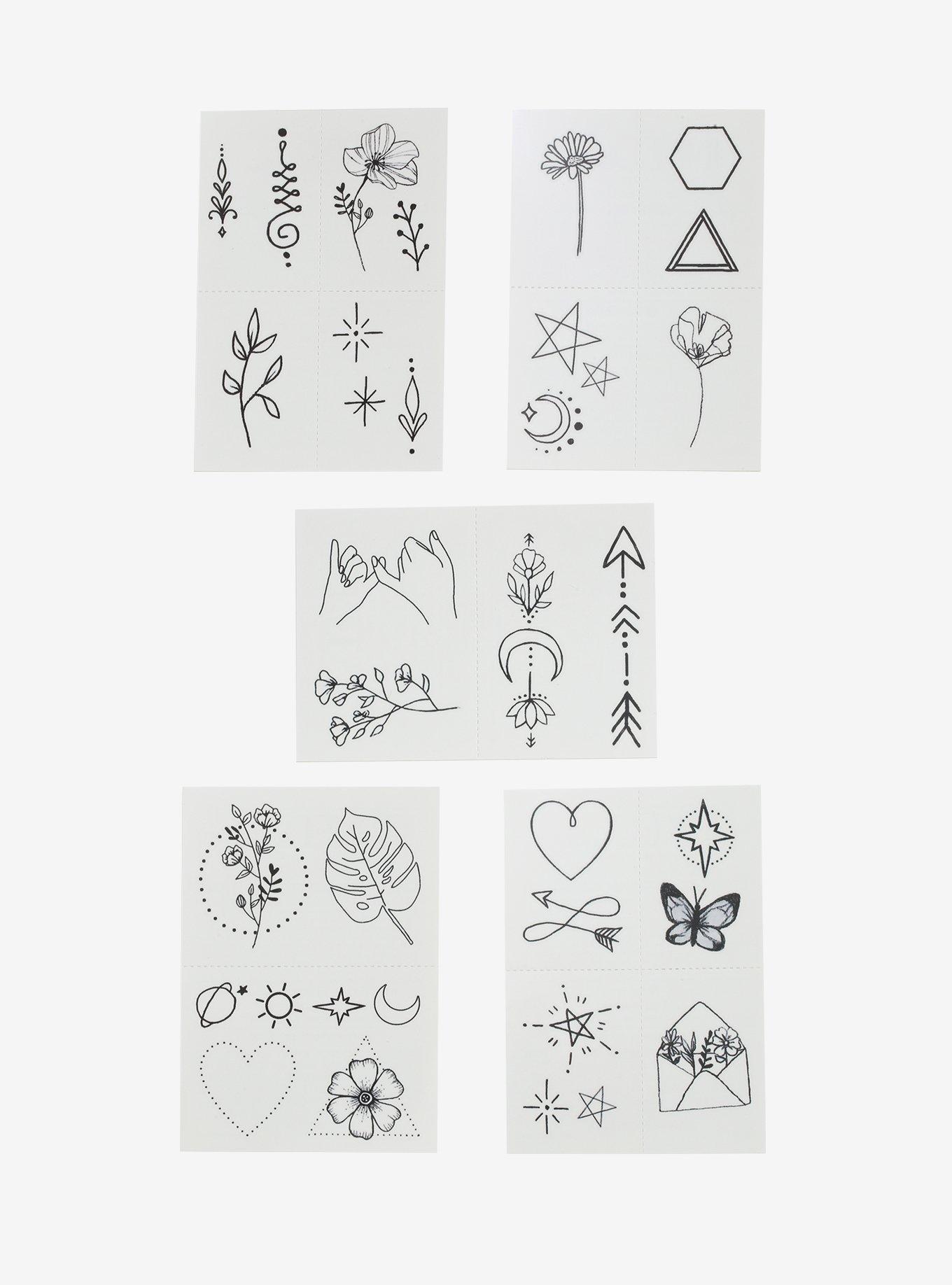 Inked By Dani Fine Line Temporary Tattoos, , alternate