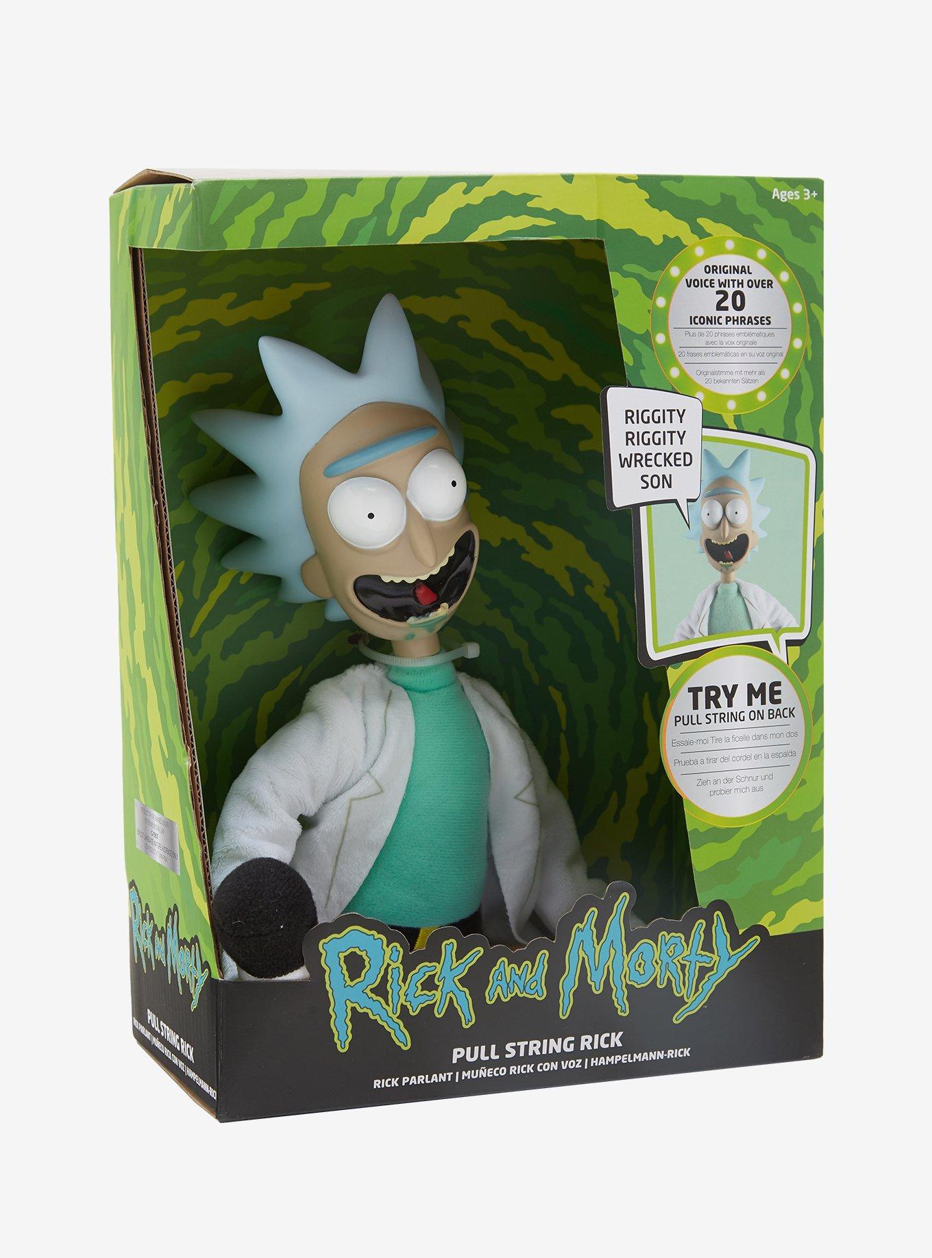 Rick And Morty Pull String Rick Plush Figure, , alternate