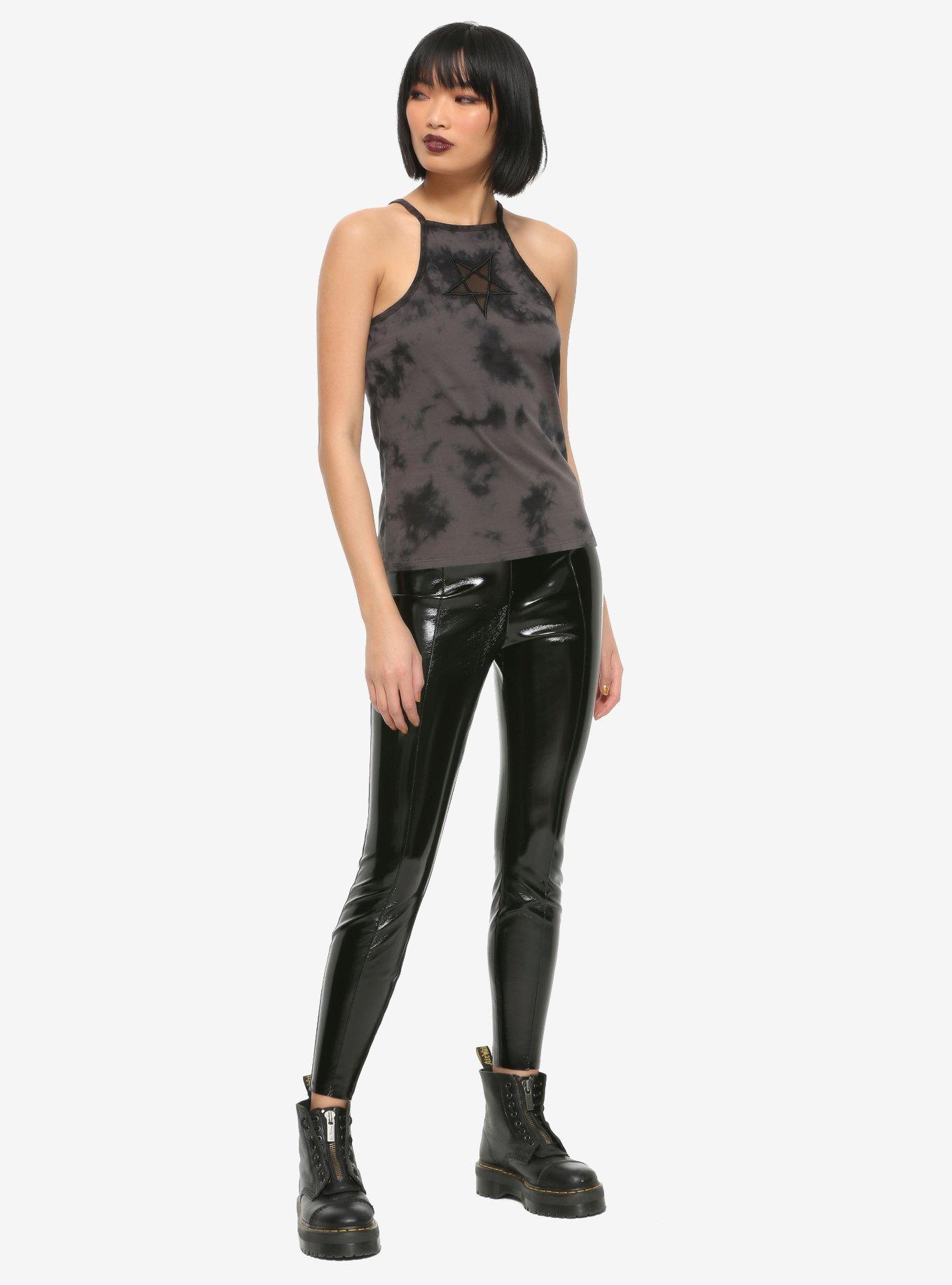 Star Mesh Tie-Dye Girls Tank Top, TIE DYE - GREY, alternate