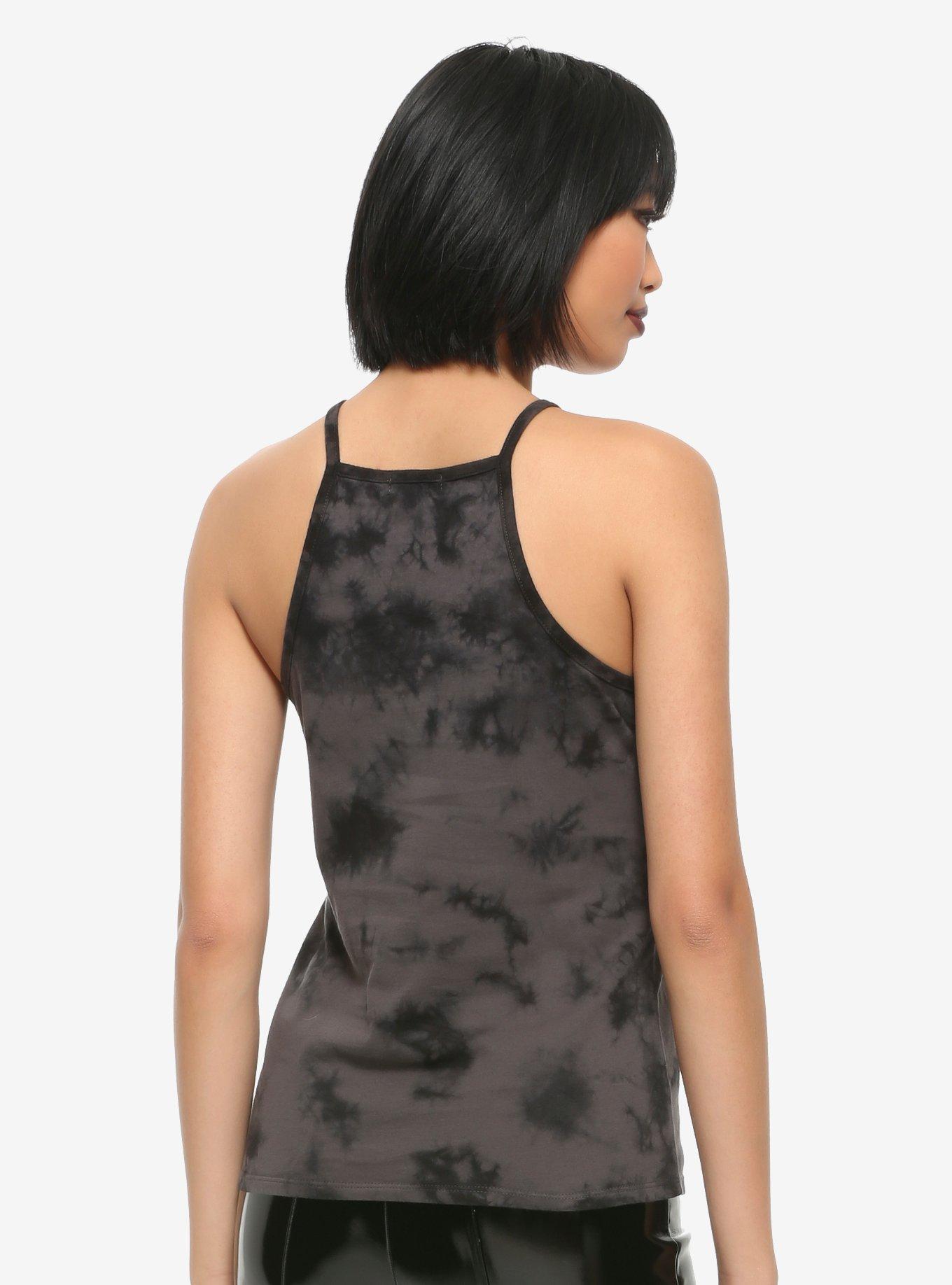 Star Mesh Tie-Dye Girls Tank Top, TIE DYE - GREY, alternate