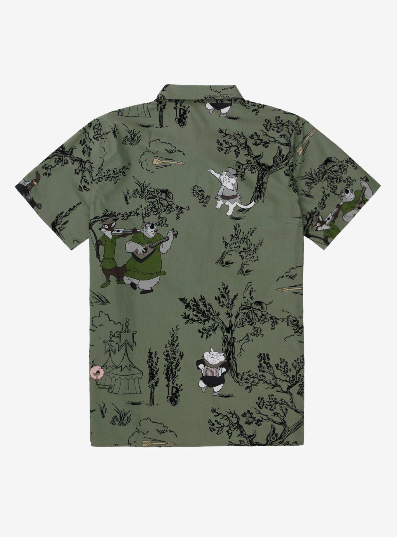 Disney Robin Hood Sherwood Forest Woven Button-Up, GREEN, alternate