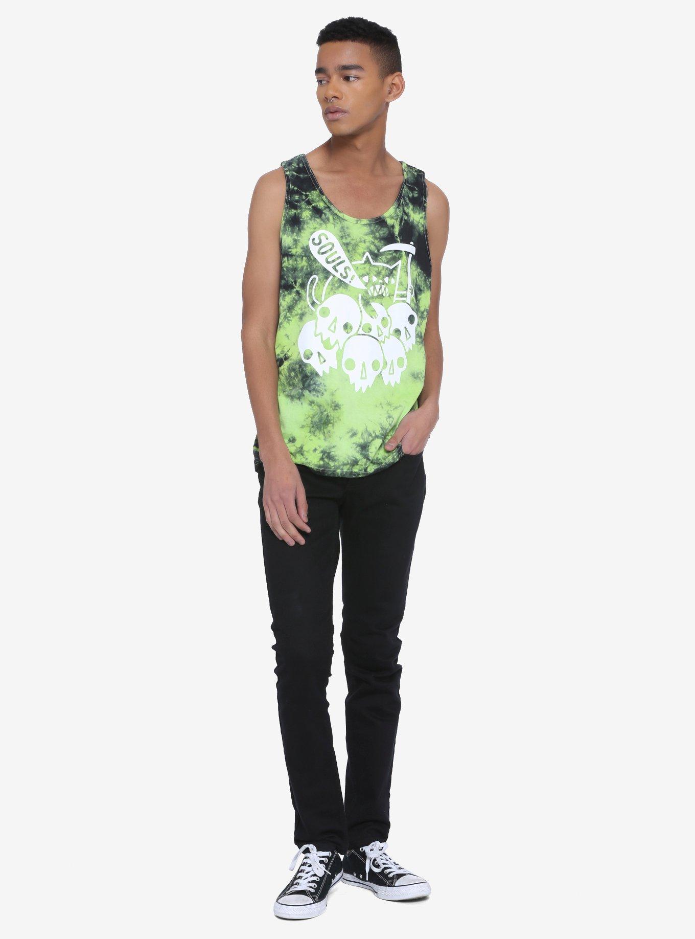 Cat Got Your Soul Tie-Dye Tank Top By Obinsun, MULTI, alternate