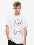 Depressed Monsters Yerman The Sad Yeti T-Shirt By Ryan Brunty, WHITE, alternate
