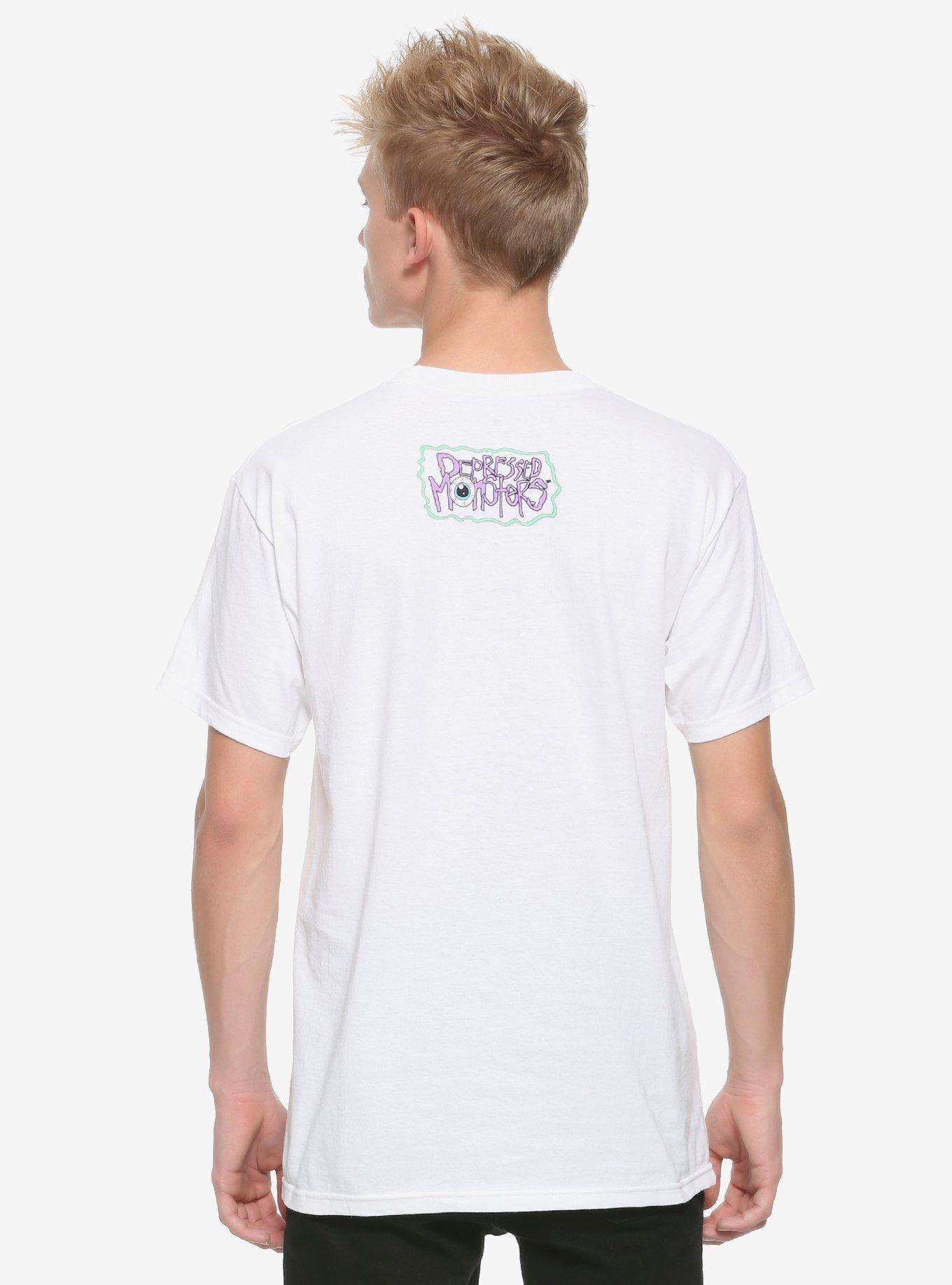 Depressed Monsters Yerman The Sad Yeti T-Shirt By Ryan Brunty, WHITE, alternate