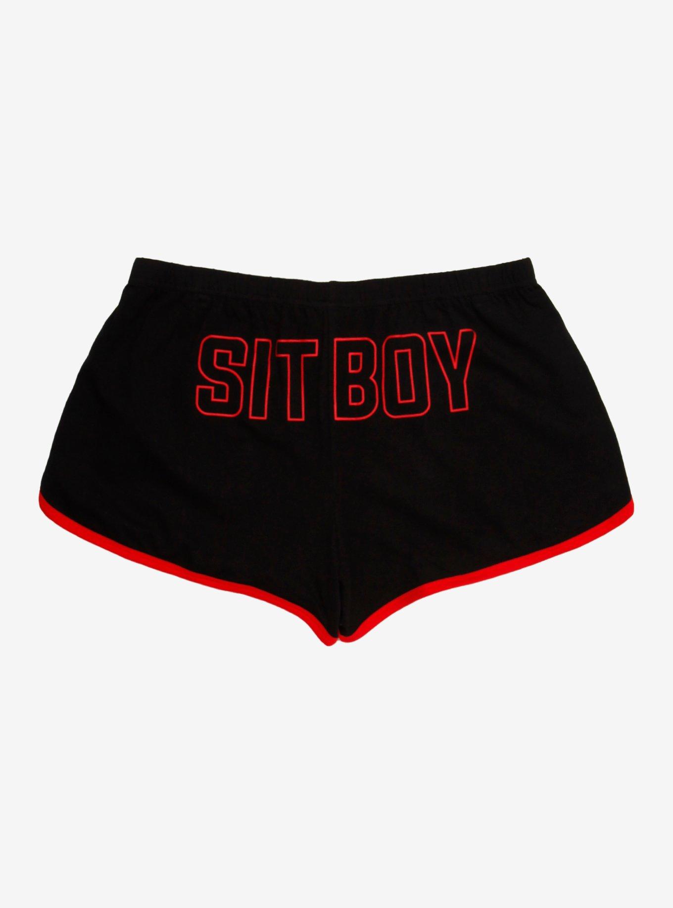 Inuyasha Sit Boy Girls Soft Shorts, BLACK, alternate