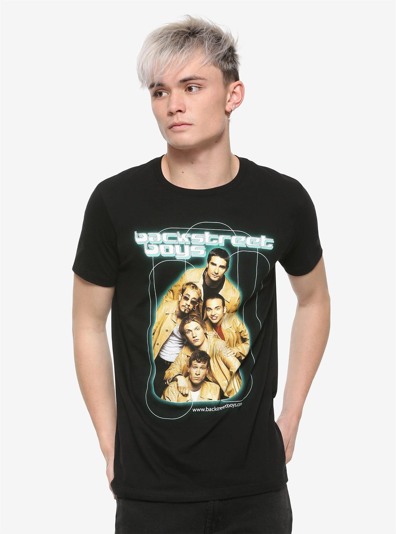 Backstreet Boys Green Glow Photo T-Shirt, BLACK, alternate
