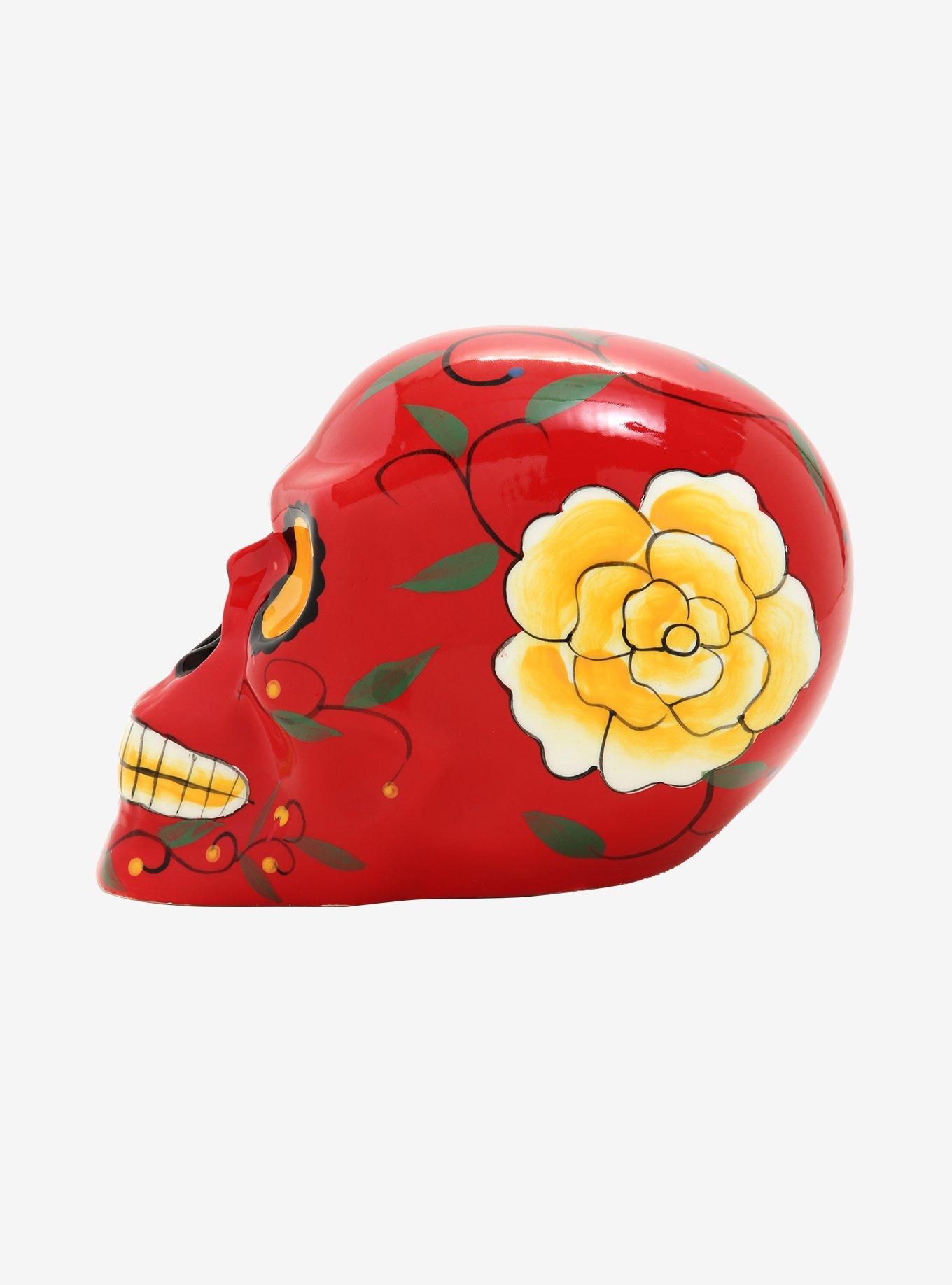 Red Sugar Skull Figurine, , alternate