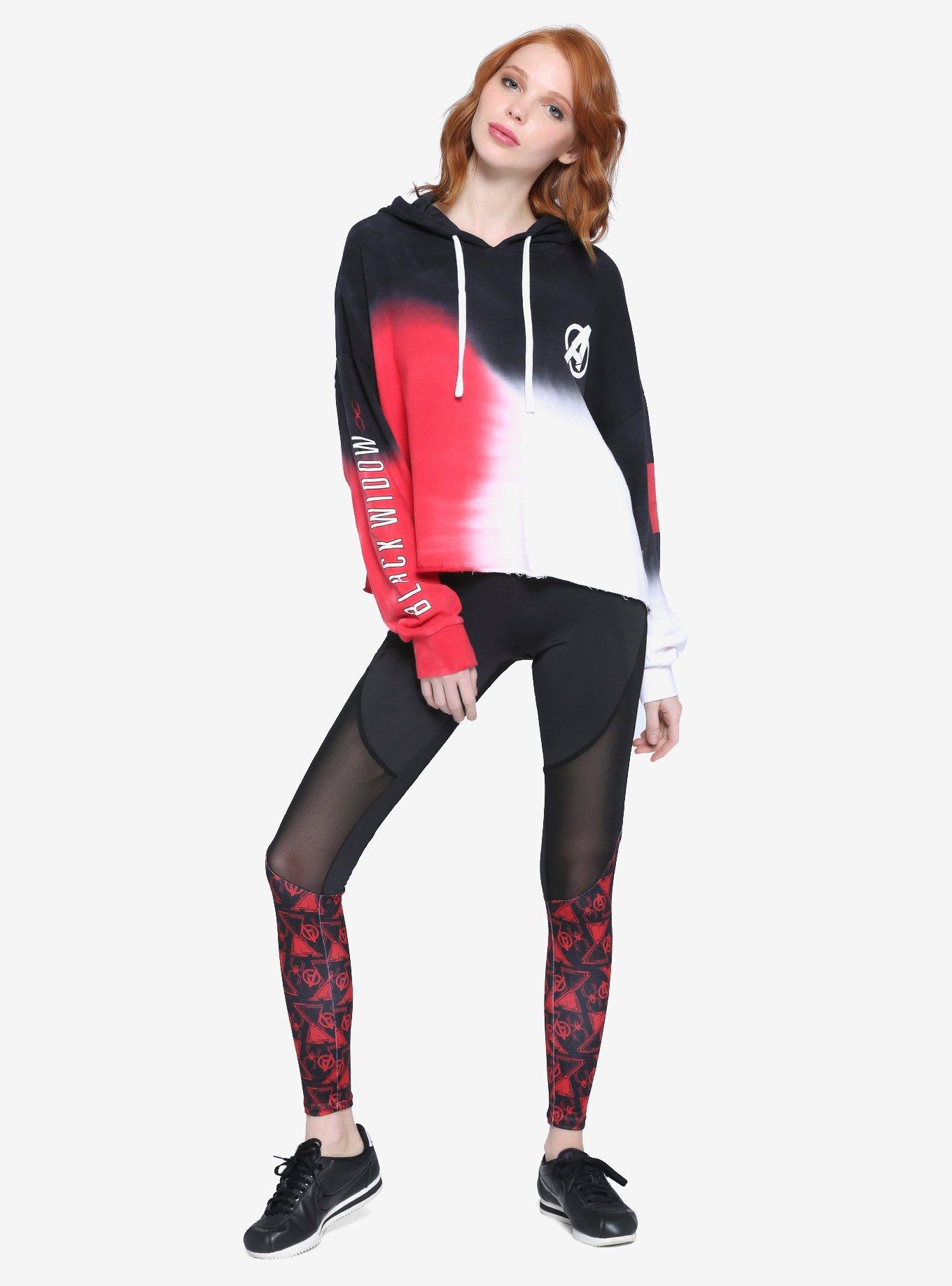 Her Universe Marvel Black Widow Logo Panel Leggings, MULTI, alternate