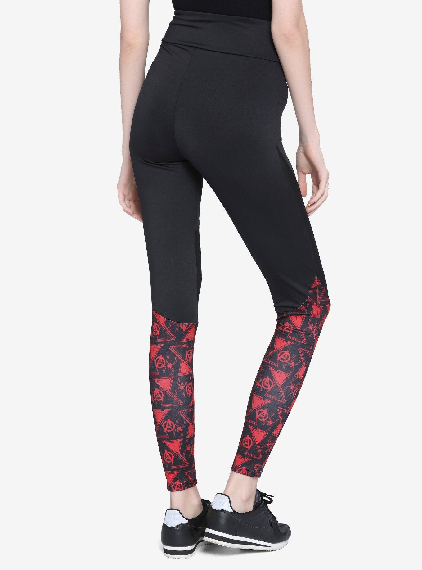 Her Universe Marvel Black Widow Logo Panel Leggings